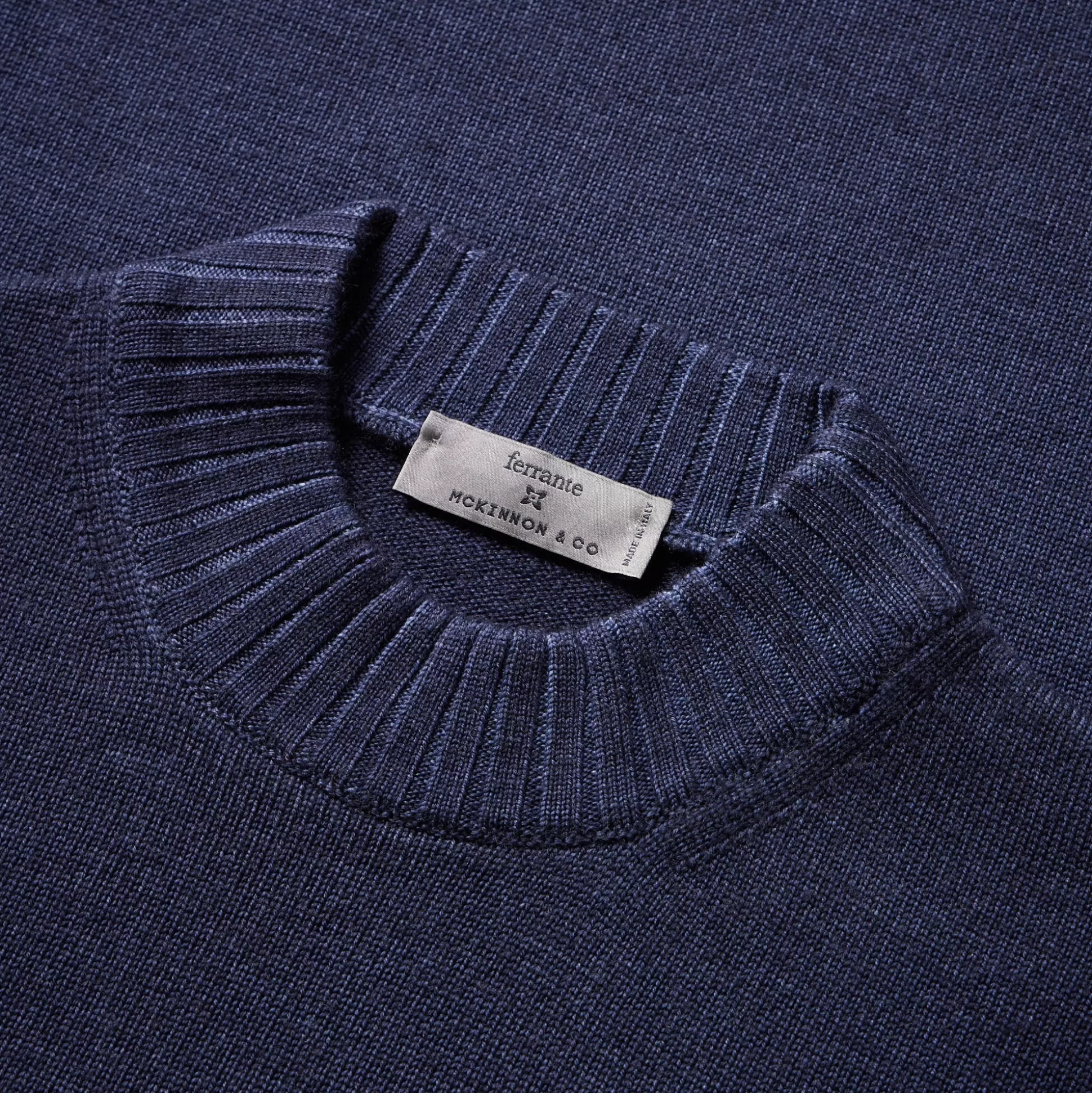 Fashion Henry Bucks MCKINNON & CO X FERRANTE Merino Mockneck DARK BLUE