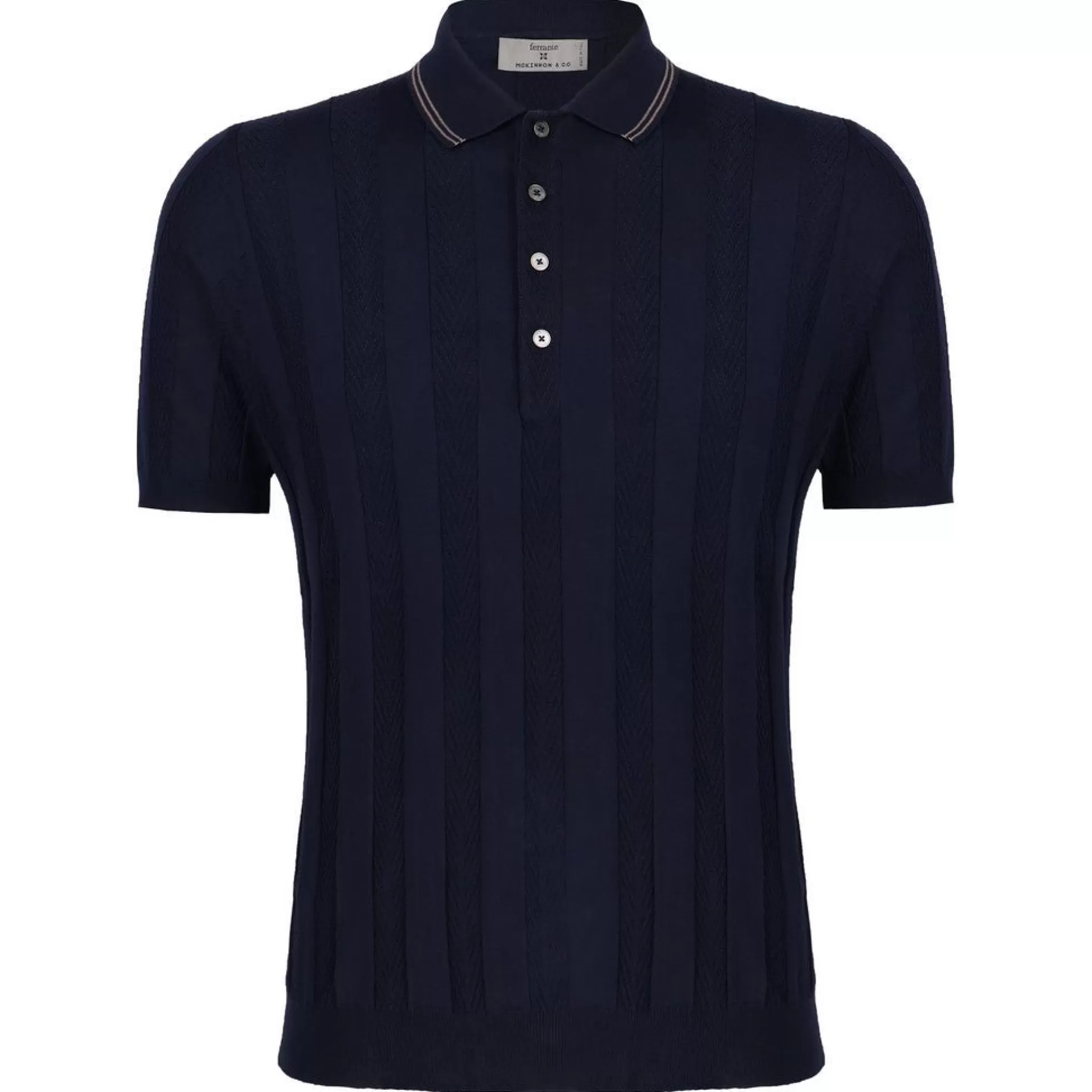 Fashion Henry Bucks McKINNON & CO X FERRANTE Organic Cotton Polo NAVY