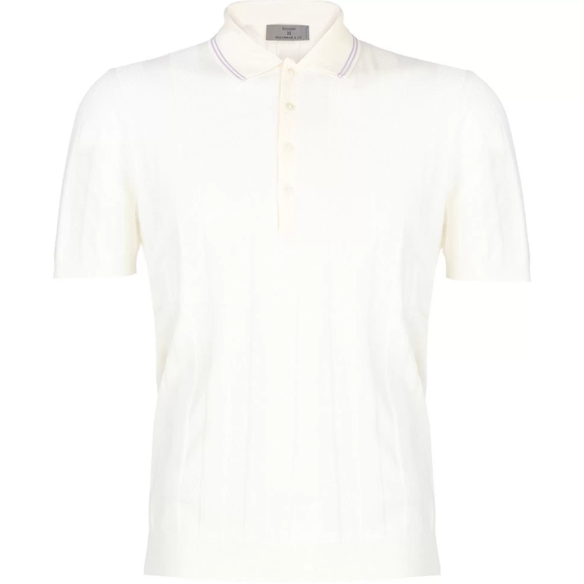 Discount Henry Bucks McKINNON & CO X FERRANTE Organic Cotton Polo WHITE