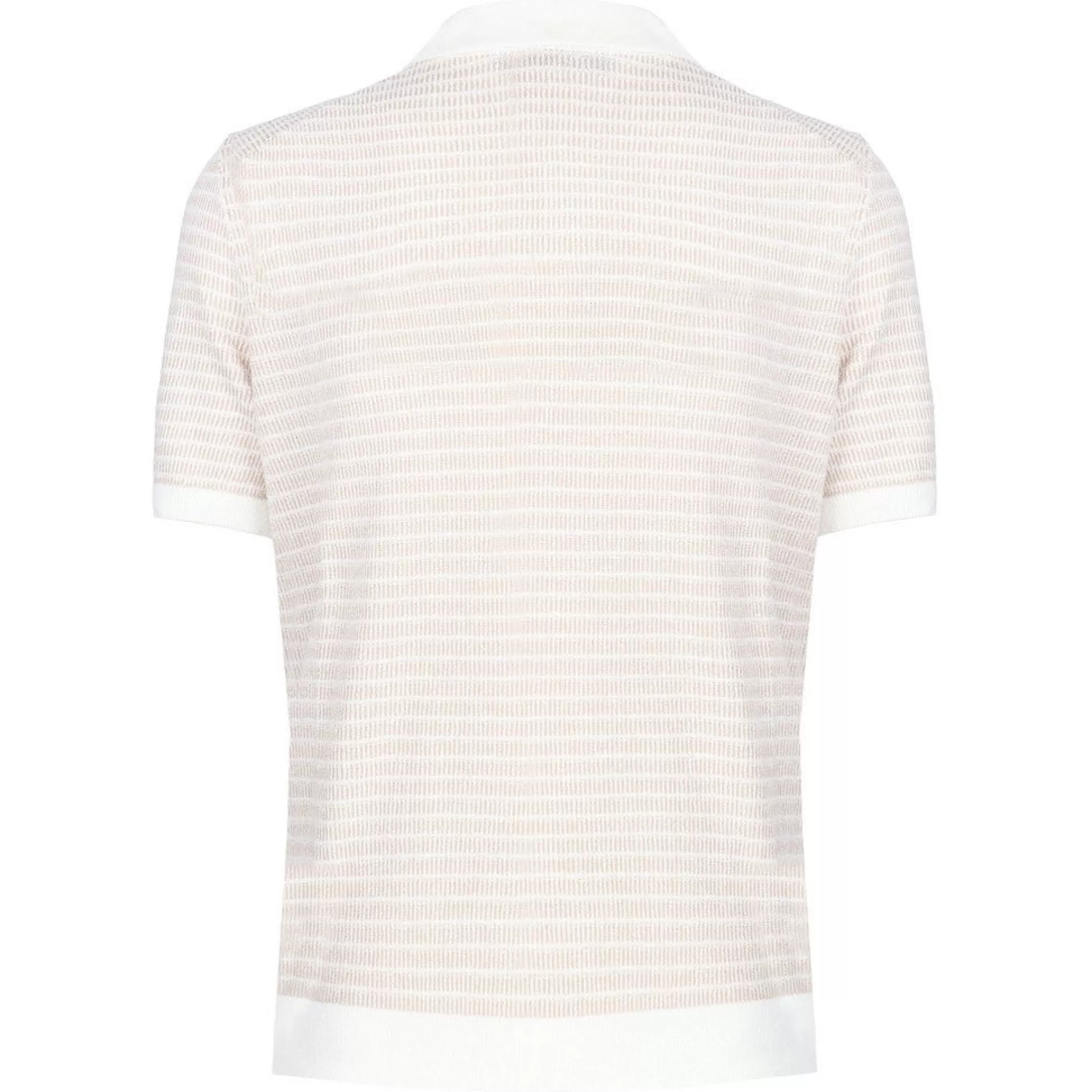 Sale Henry Bucks McKINNON & CO X FERRANTE Stripe Cotton Polo BEIGE/WHITE