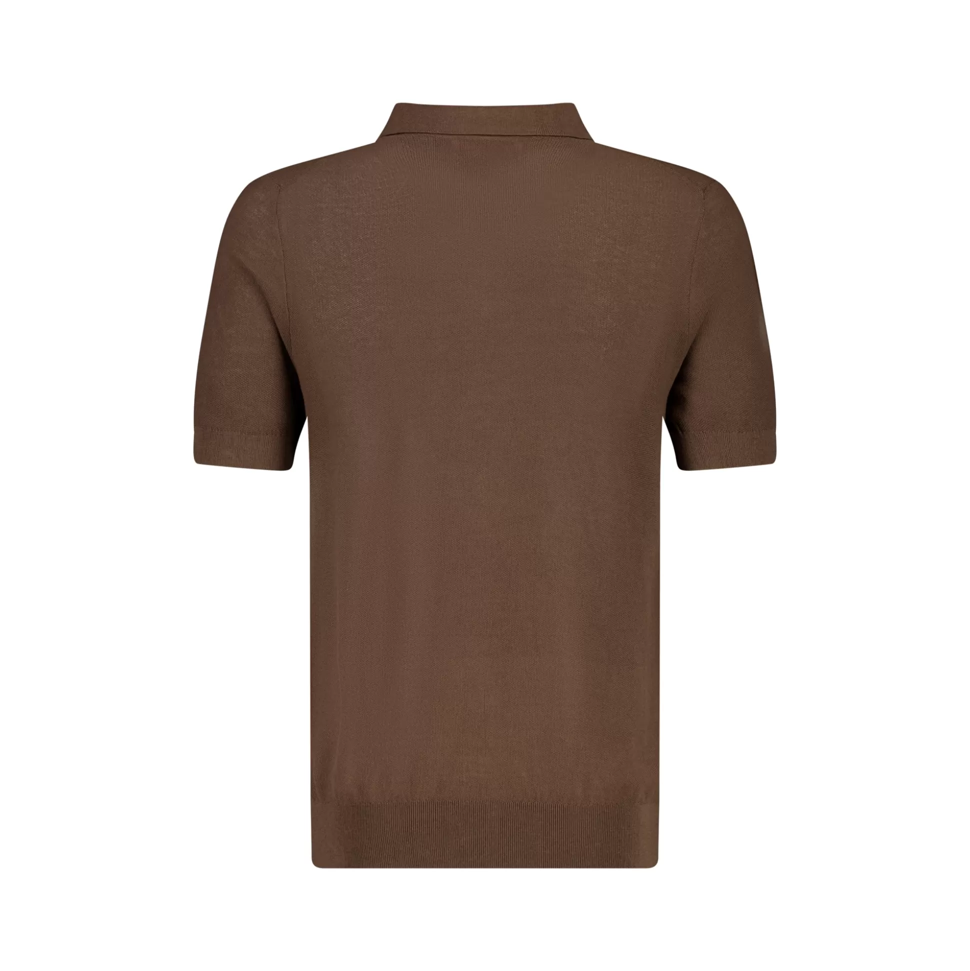 New Henry Bucks MCKINNON Half Button Collared Short Sleeve Shirt MUD BROWN