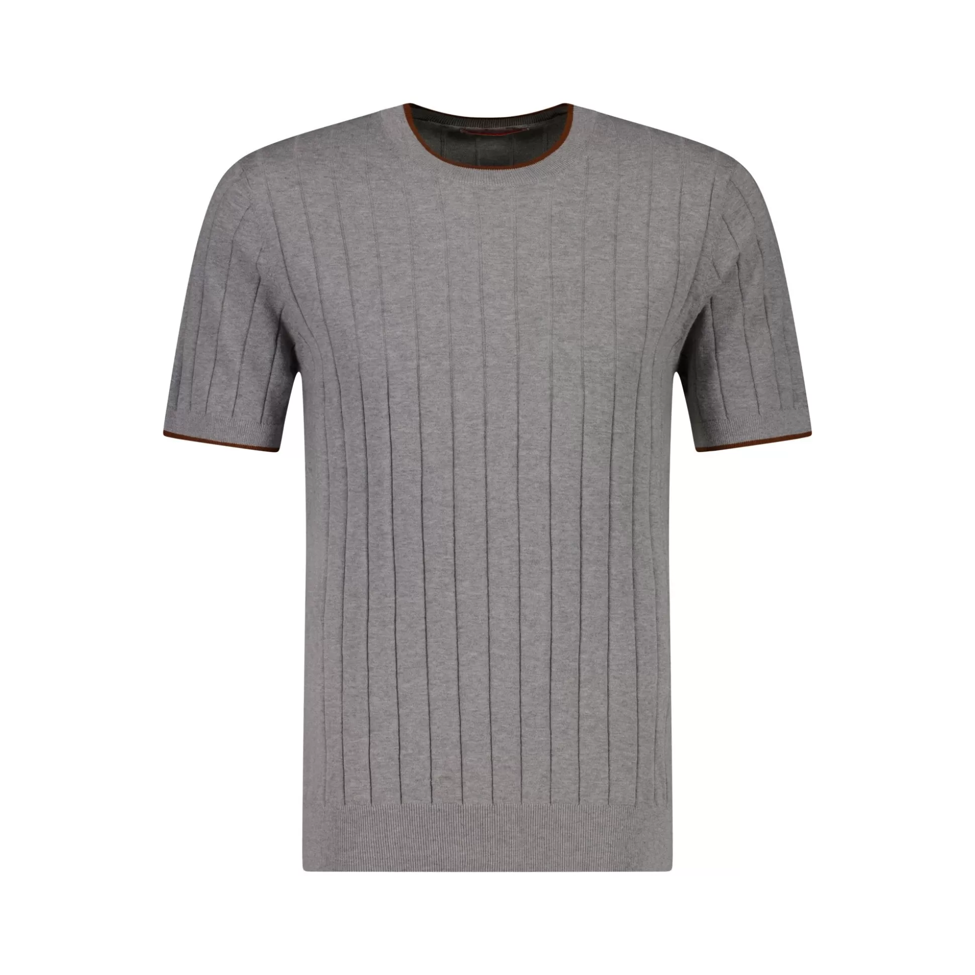 New Henry Bucks MCKINNON Ribbed Crewneck Shirt GREY