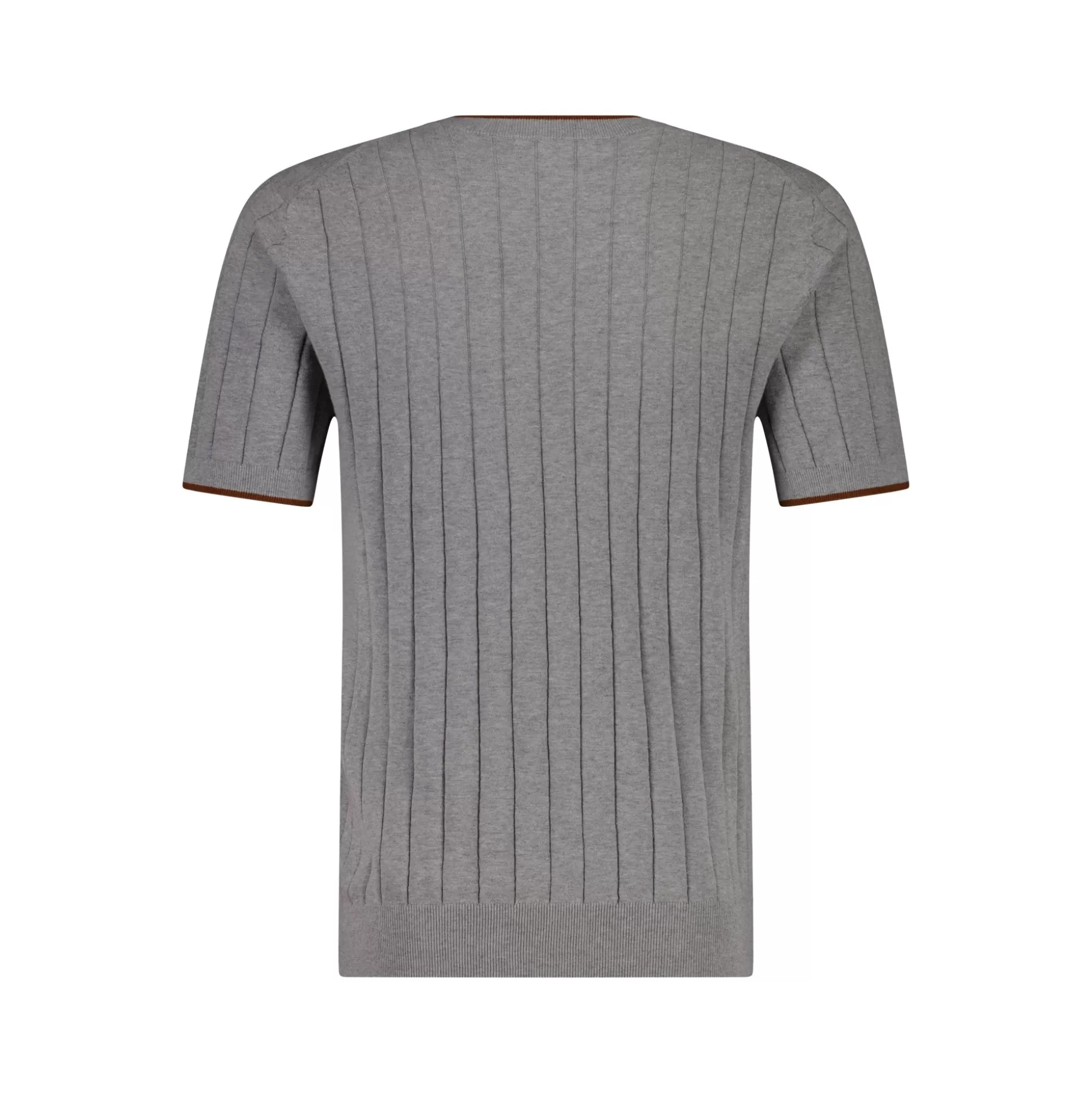 New Henry Bucks MCKINNON Ribbed Crewneck Shirt GREY