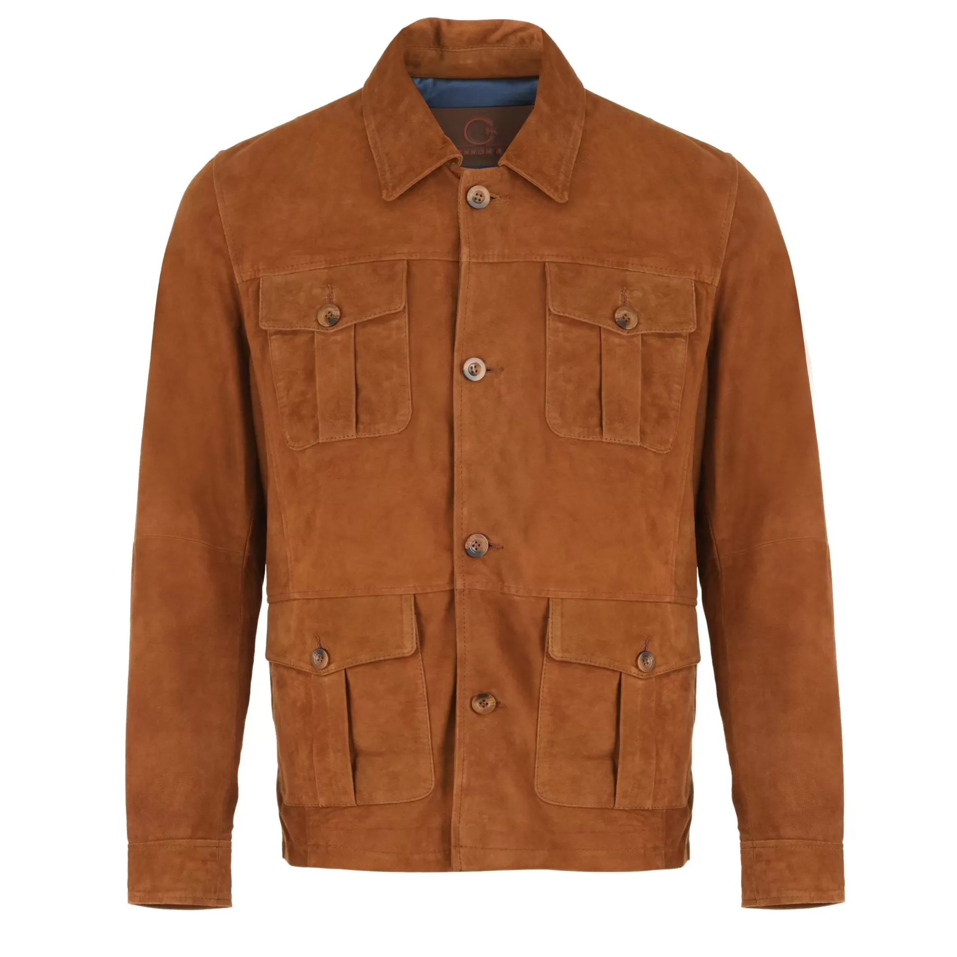 Discount Henry Bucks MCKINNON Suede Button Down Jacket CAMEL