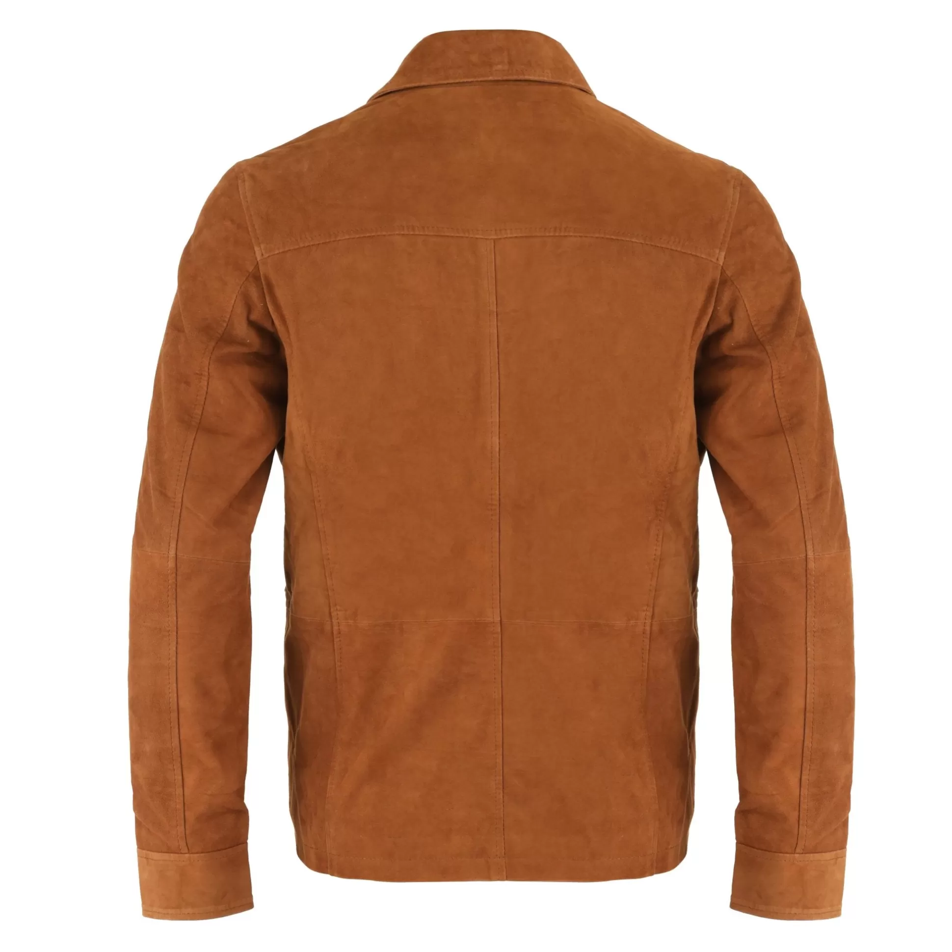 Discount Henry Bucks MCKINNON Suede Button Down Jacket CAMEL