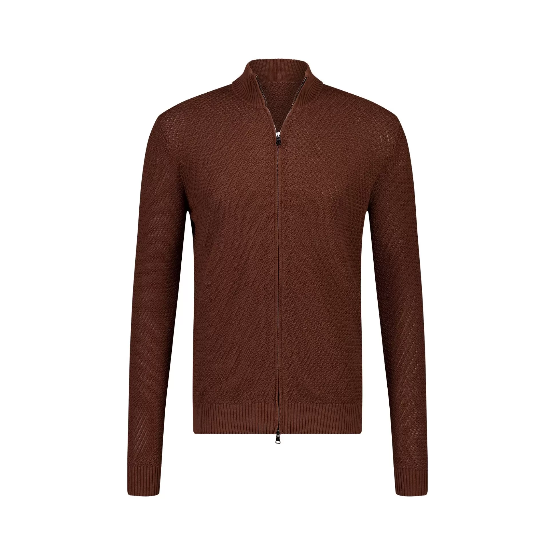 Best Sale Henry Bucks MCKINNON X FERRANTE Full Zip Cardigan BROWN