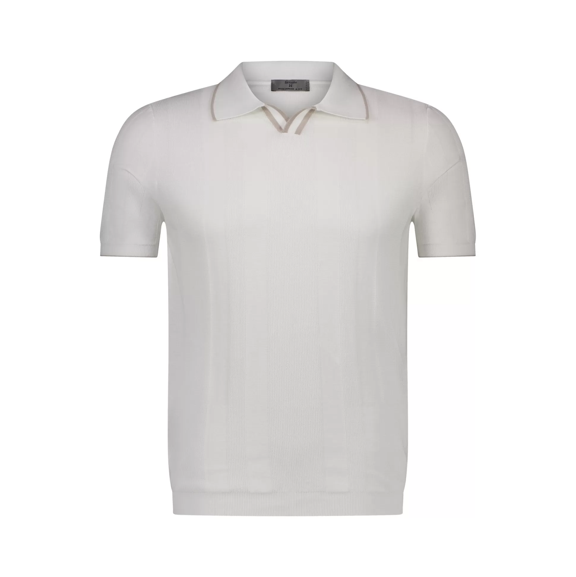 Shop Henry Bucks MCKINNON X FERRANTE Short Sleeve Polo WHITE