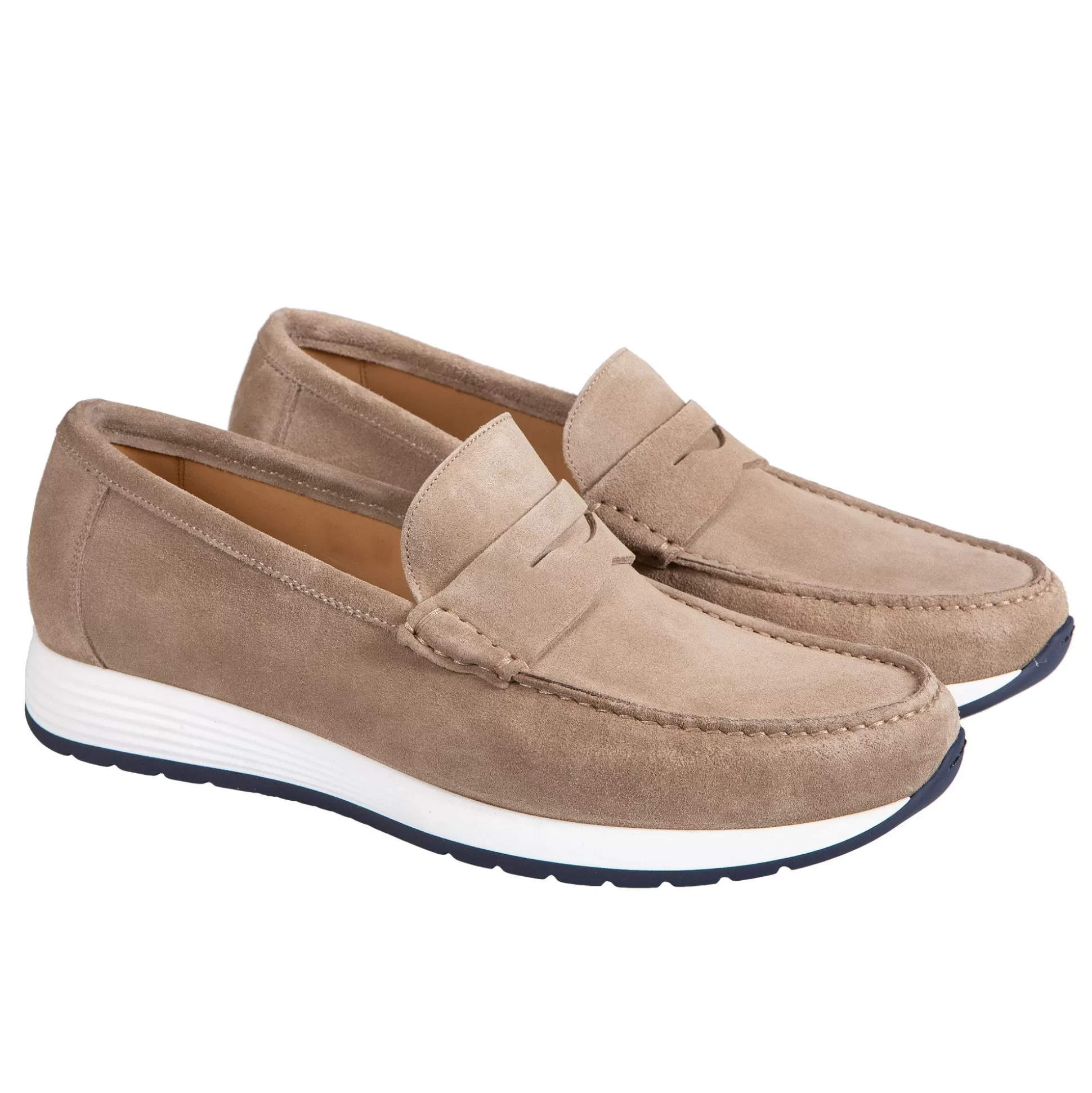 Best Sale Henry Bucks MORESCHI SUEDE LOAFERS BEIGE BEIGE MULTI