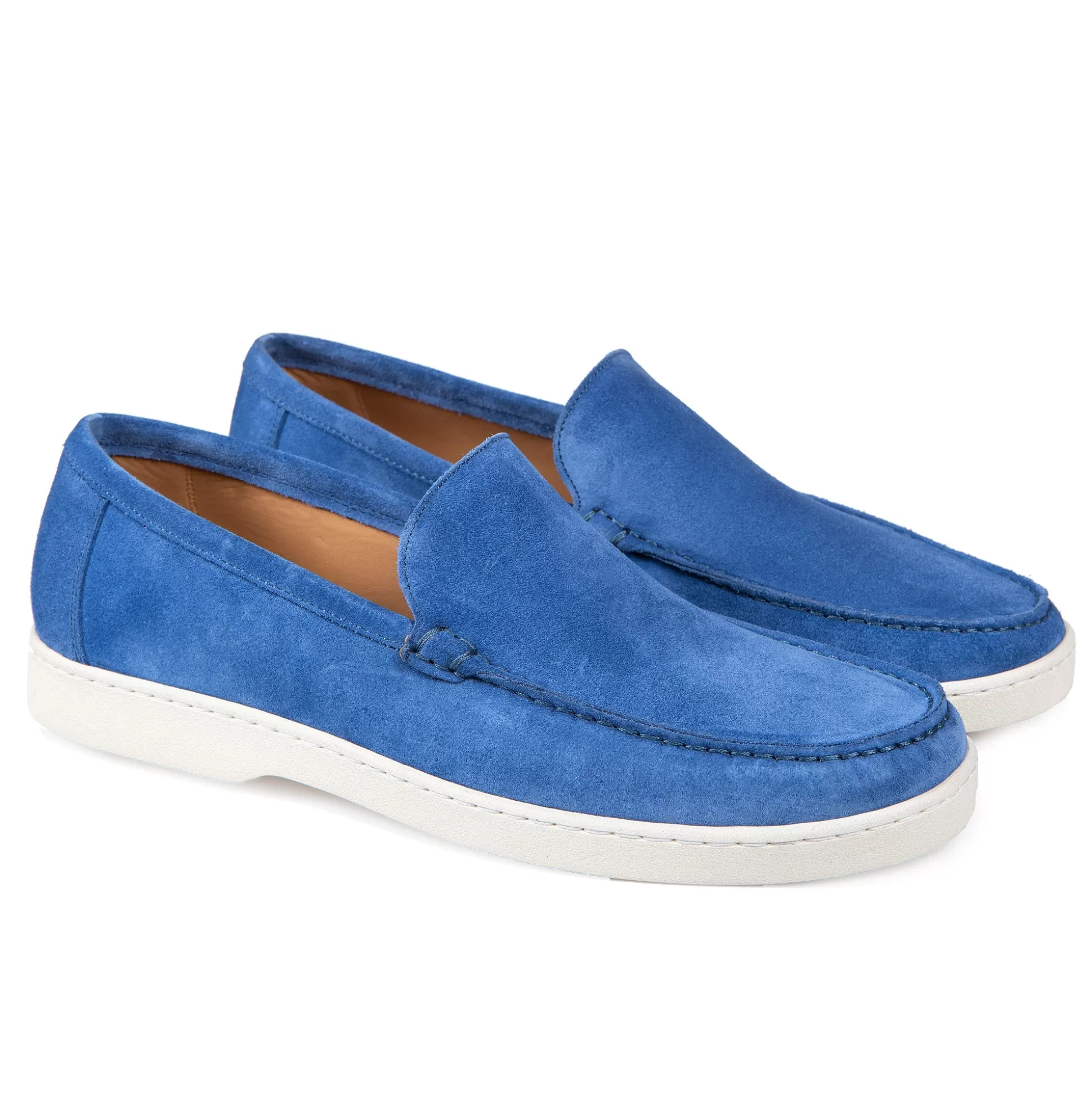 Cheap Henry Bucks MORESCHI SUEDE SIMPLE LOAFERS BLUE