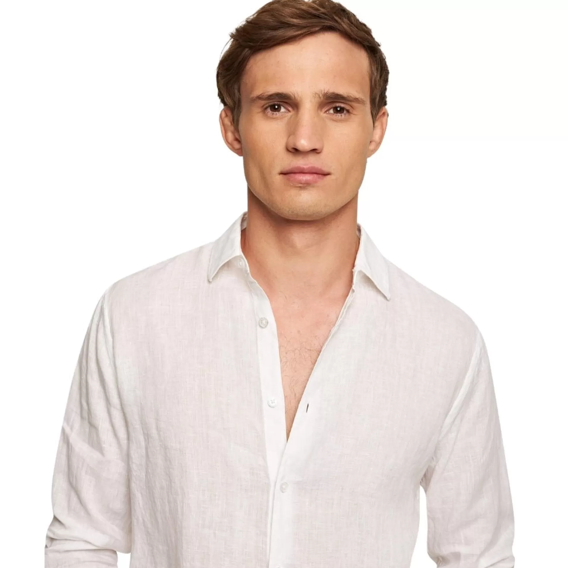 Cheap Henry Bucks ORLEBAR BROWN Giles Linen Shirt WHITE