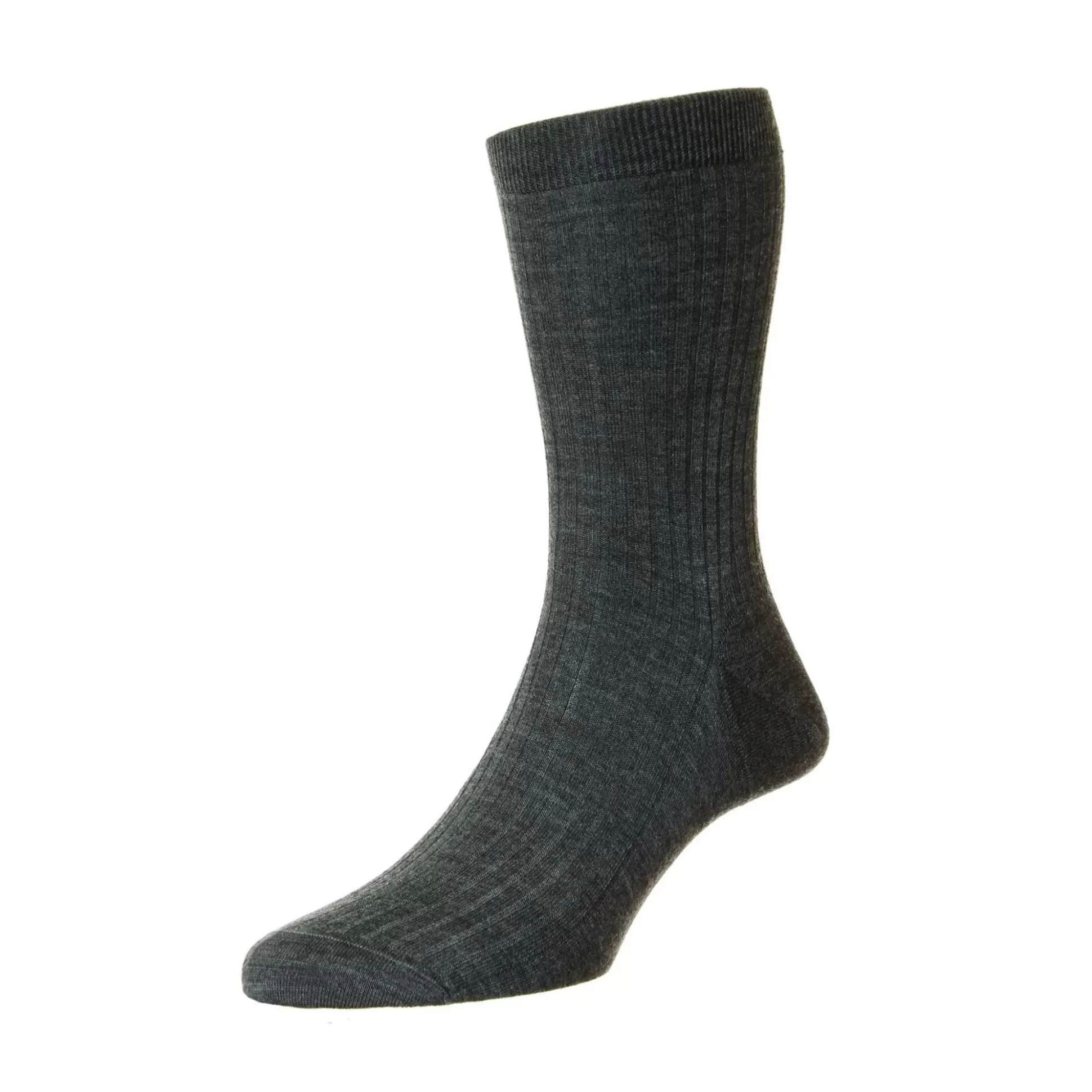 Sale Henry Bucks PANTHERELLA Wool Rib Socks BLACK