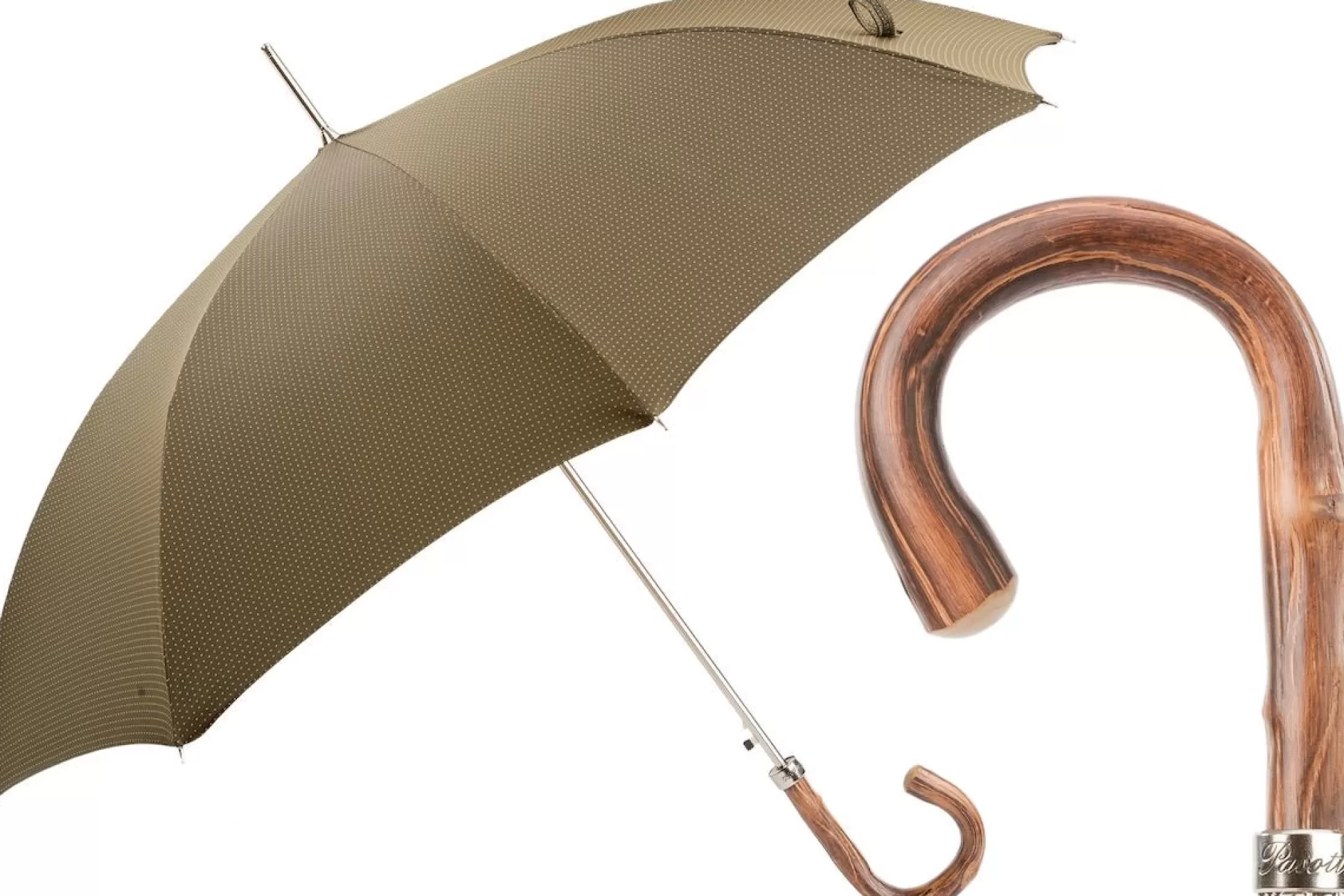 Outlet Henry Bucks PASOTTI Plain Chestnut Umbrella SAGE