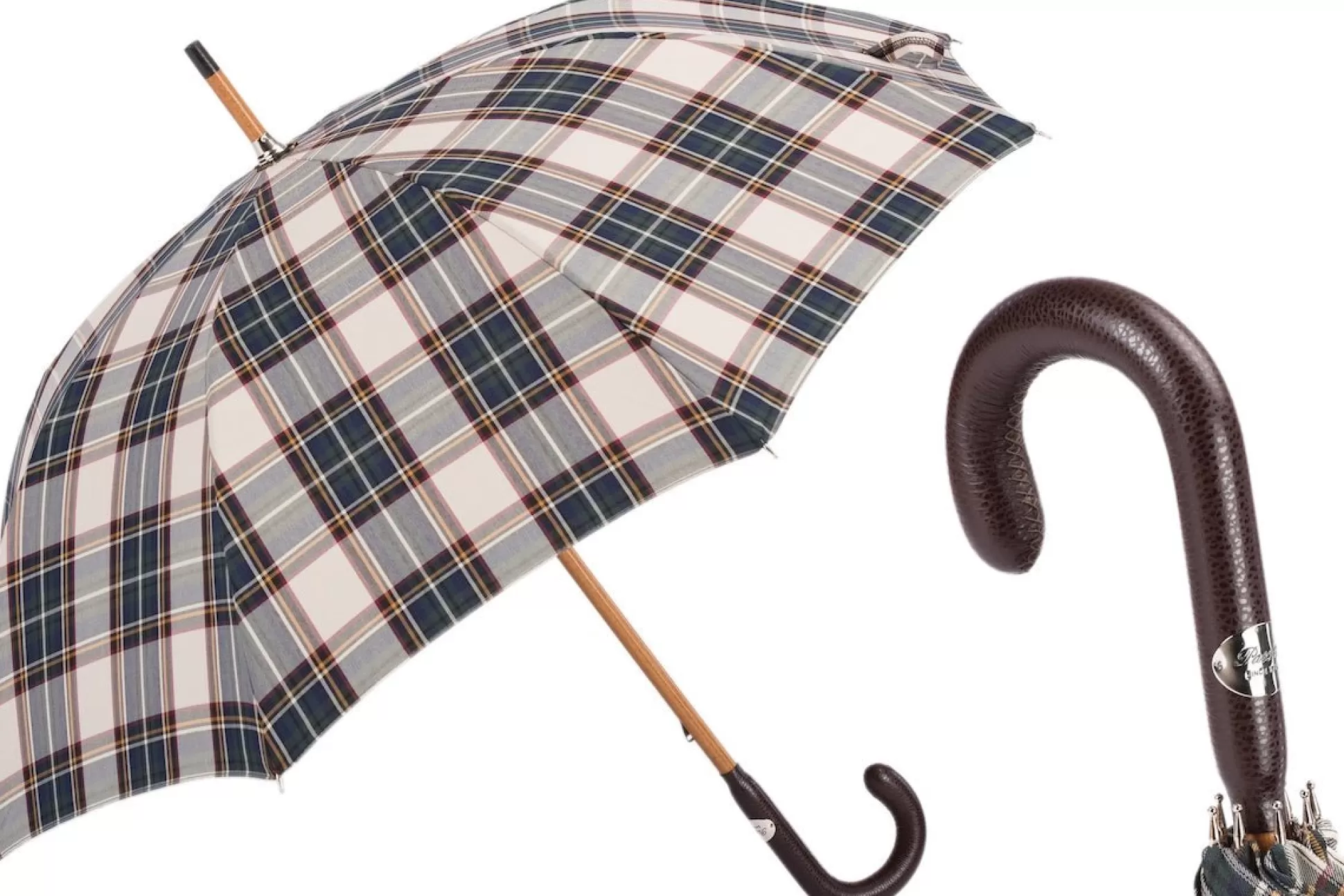 Clearance Henry Bucks PASOTTI Lux Umbrella BROWN TARTAN