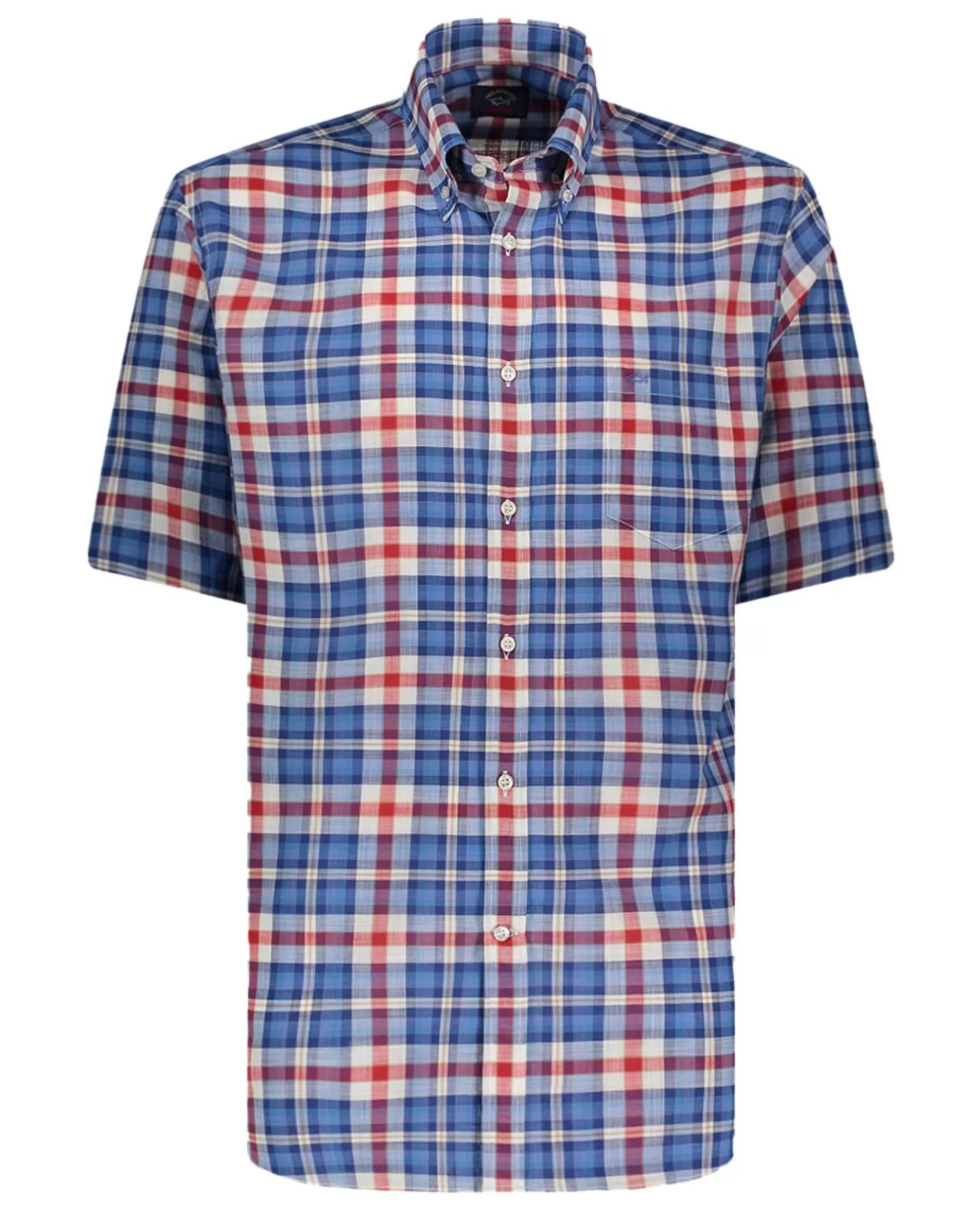 Sale Henry Bucks PAUL & SHARK Cotton Malfilè Shirt BLUE CHECK