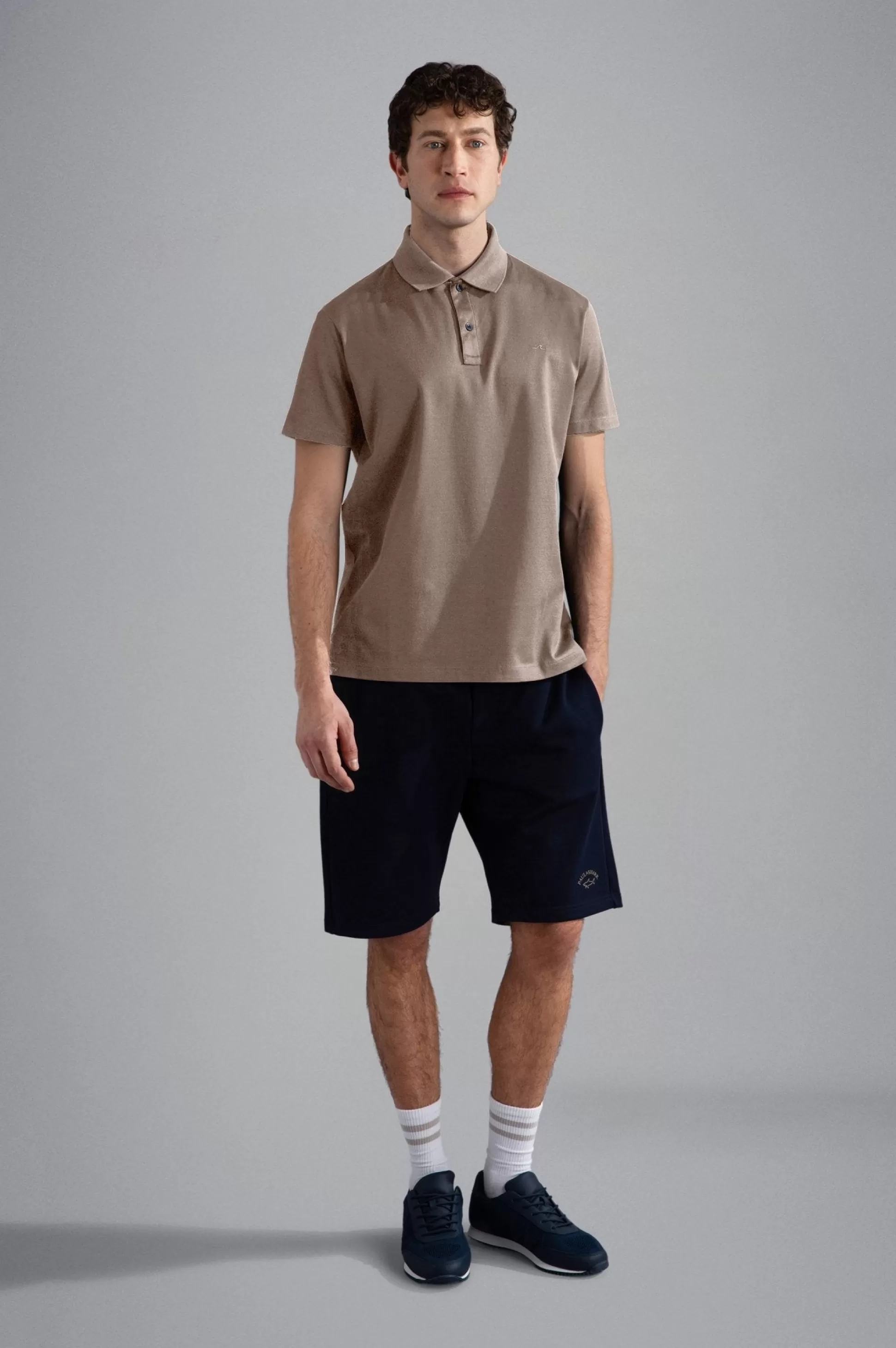 Clearance Henry Bucks PAUL & SHARK Cotton Pique Polo Shirt ALMOND