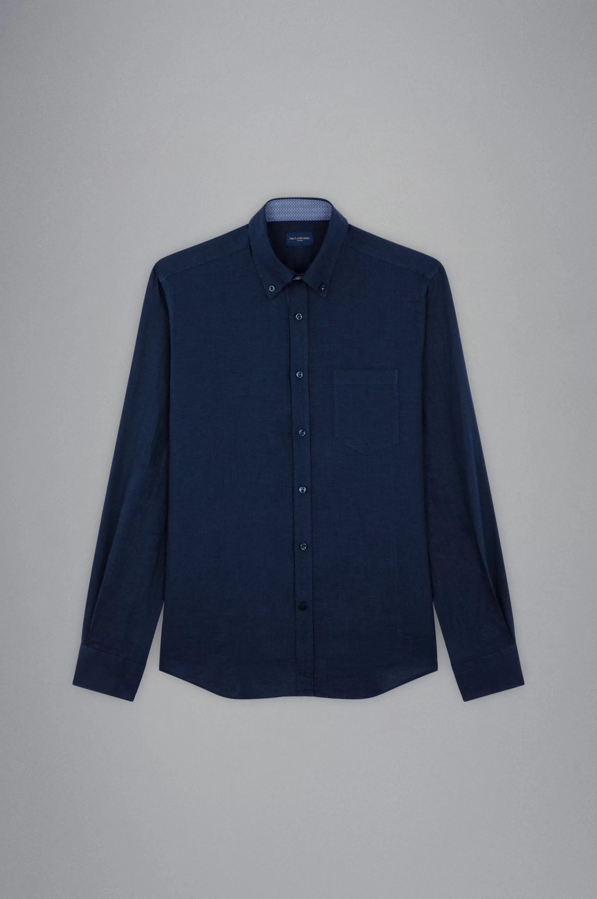 Best Henry Bucks PAUL & SHARK Linen J-FIT Long Sleeve Shirt NAVY