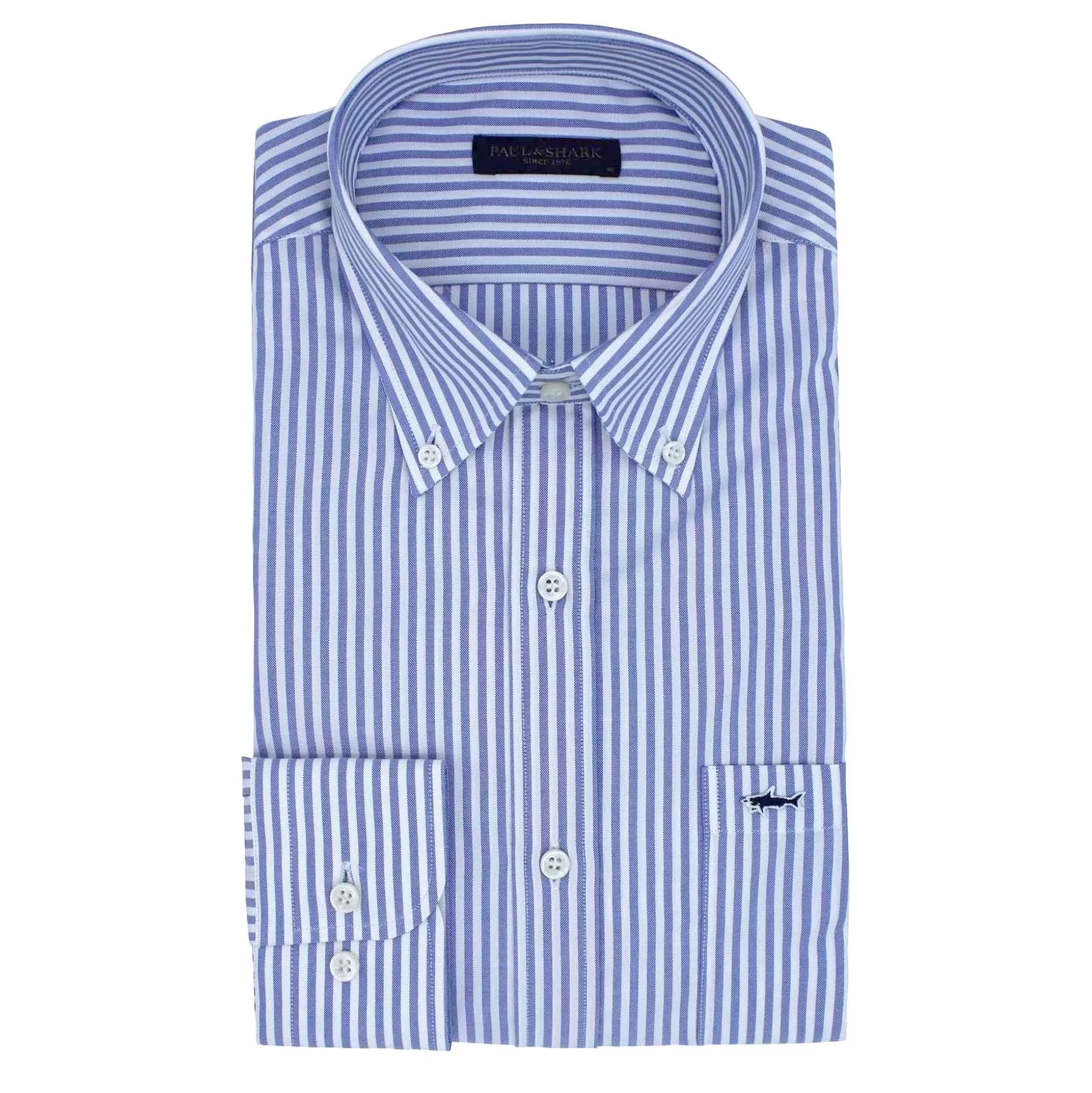 Hot Henry Bucks PAUL & SHARK Oxford Stripe Shirt BLUE/WHITE