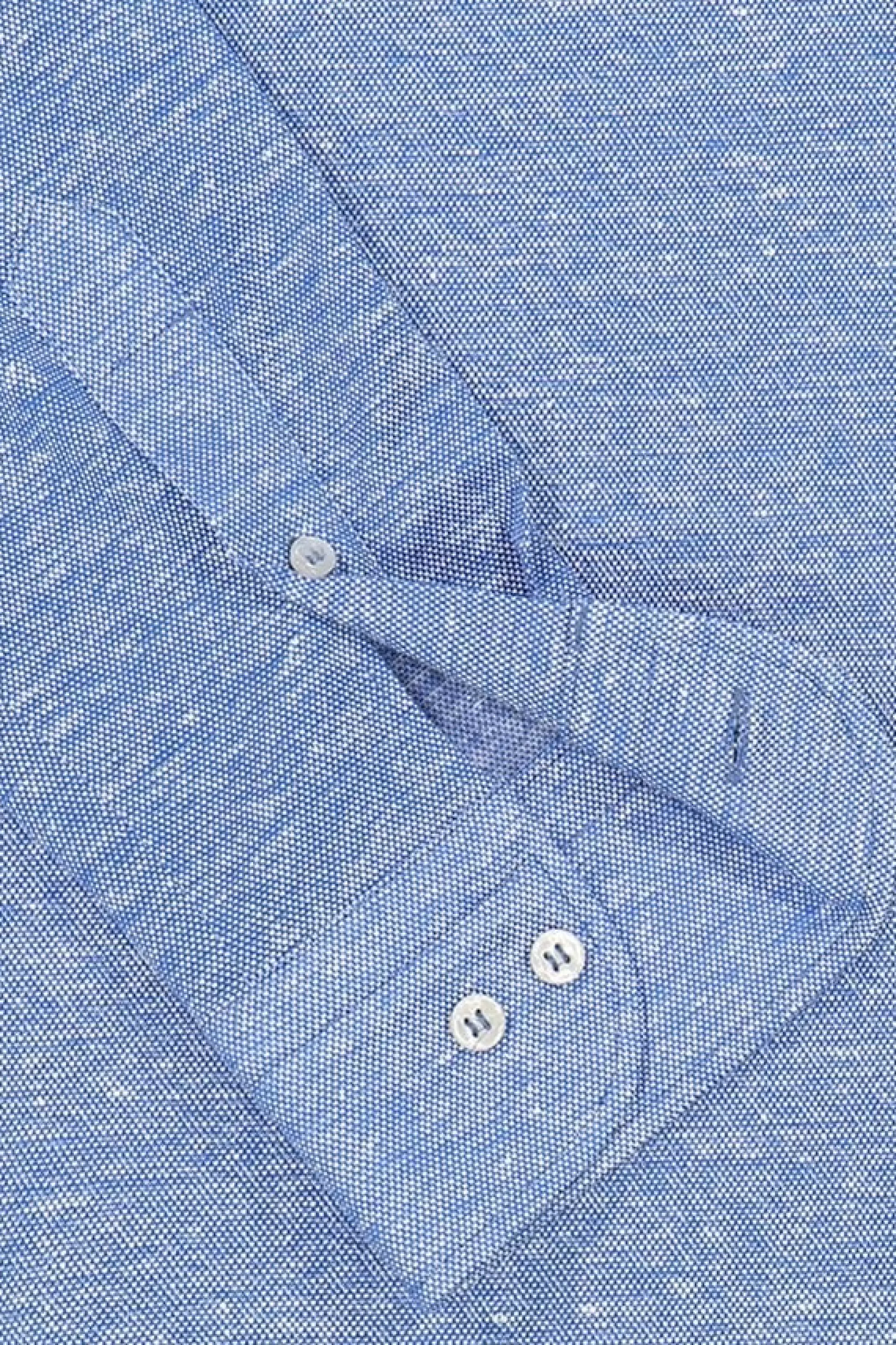 Store Henry Bucks PAUL&SHARK Cotton & Linen Pique Knit Shirt COBALT