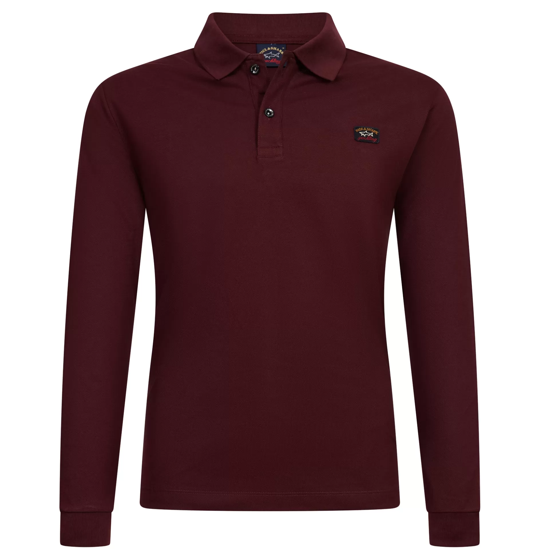 Sale Henry Bucks PAUL&SHARK Cotton Pique Long Sleeve Polo DARK WINE