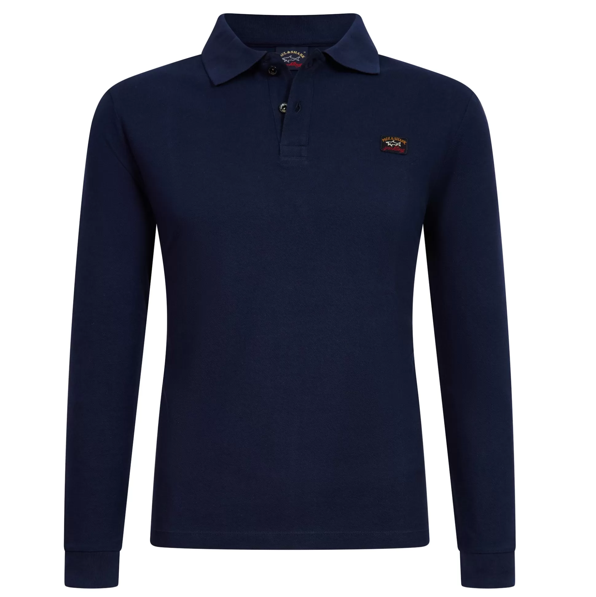 Fashion Henry Bucks PAUL&SHARK Cotton Pique Long Sleeve Polo NAVY