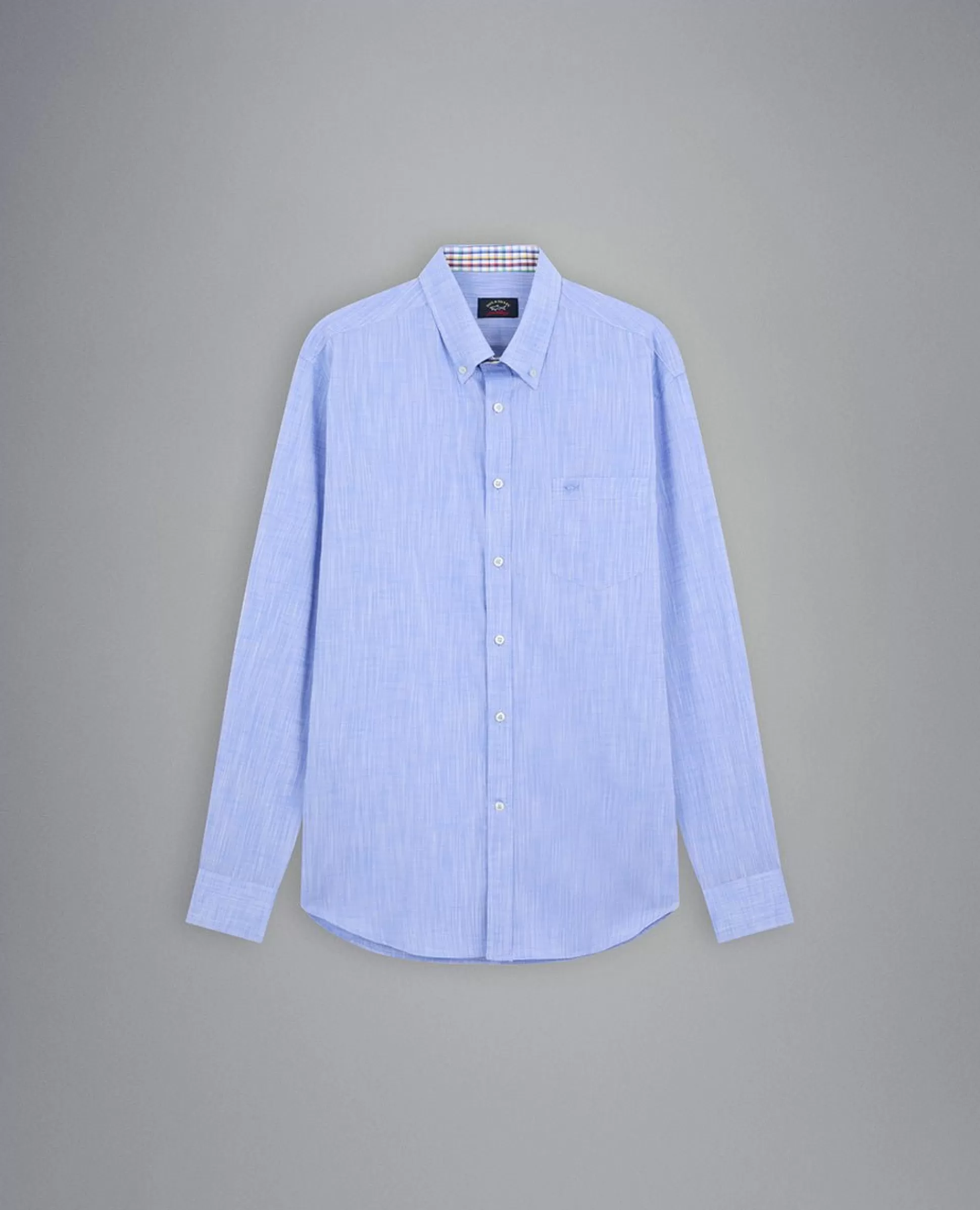 Online Henry Bucks PAUL&SHARK Cotton Shirt SKY BLUE