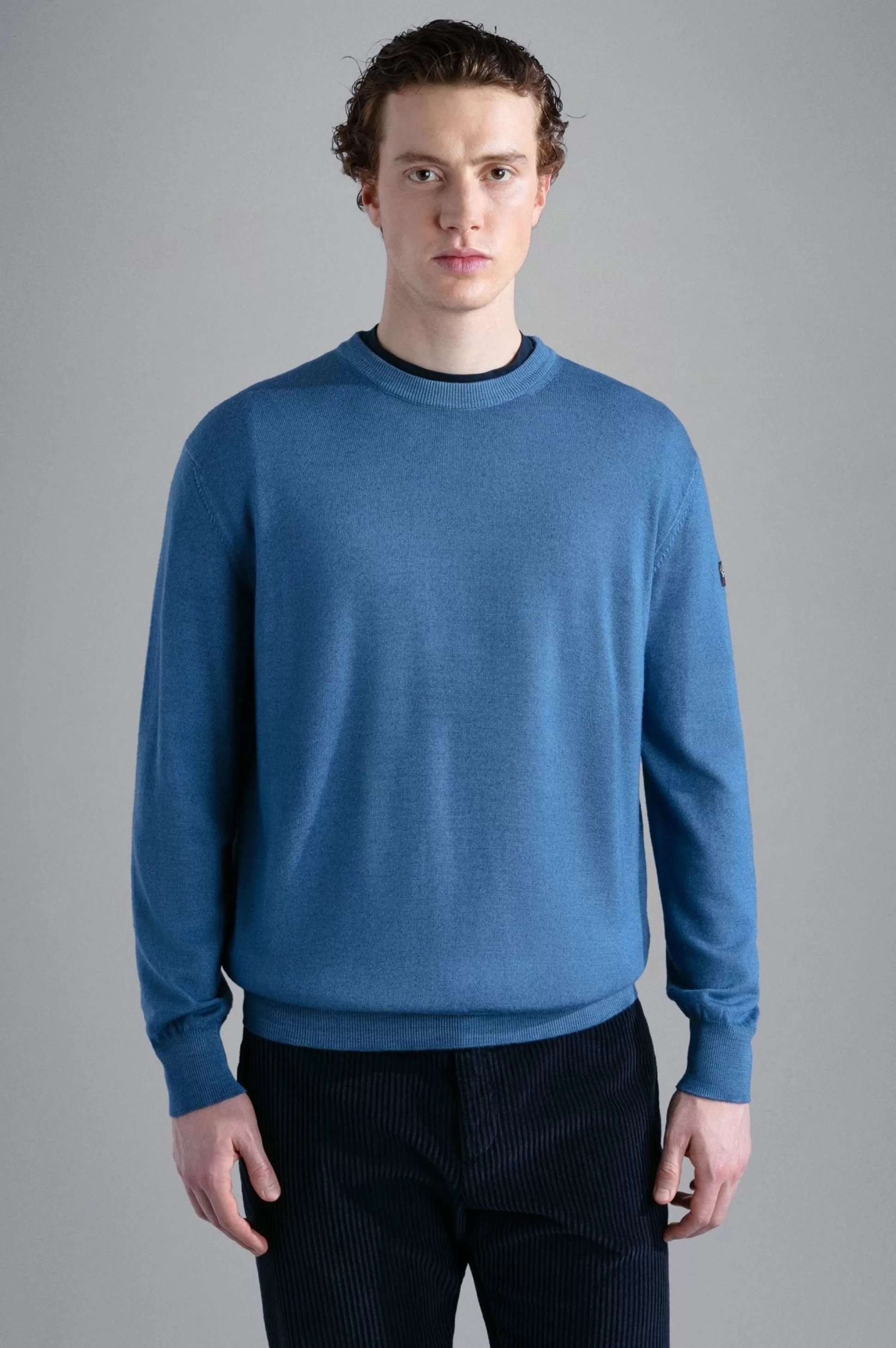 Outlet Henry Bucks PAUL&SHARK Extra Fine Merino Crewknit BLUE