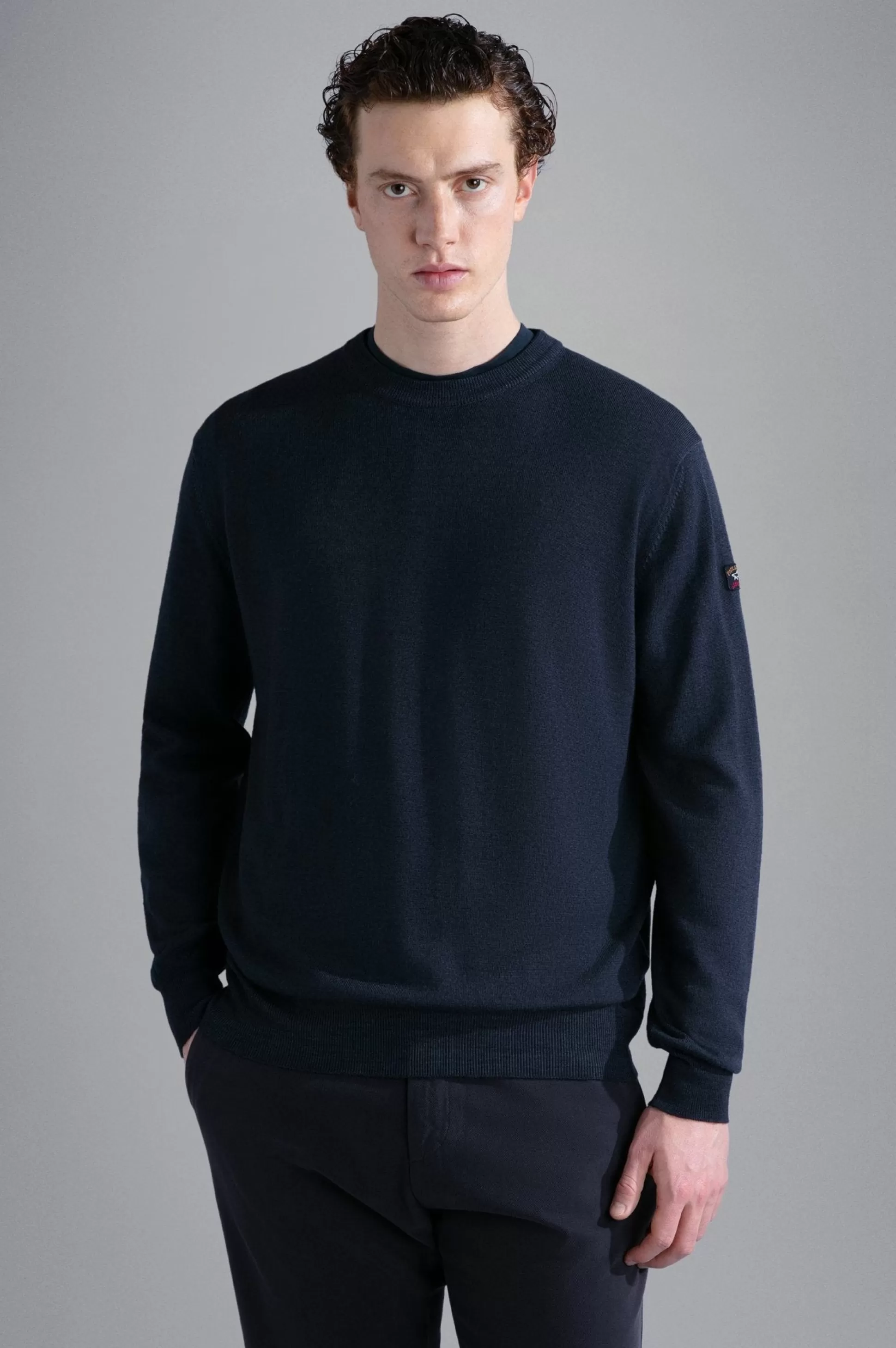 Outlet Henry Bucks PAUL&SHARK Extra Fine Merino Crewknit NAVY