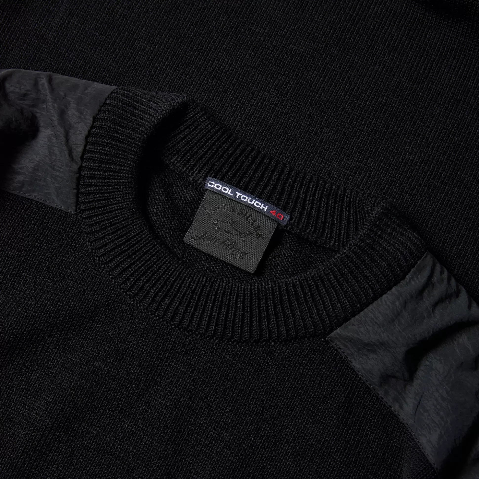 Hot Henry Bucks PAUL&SHARK Extrafine Merino Crewknit BLACK