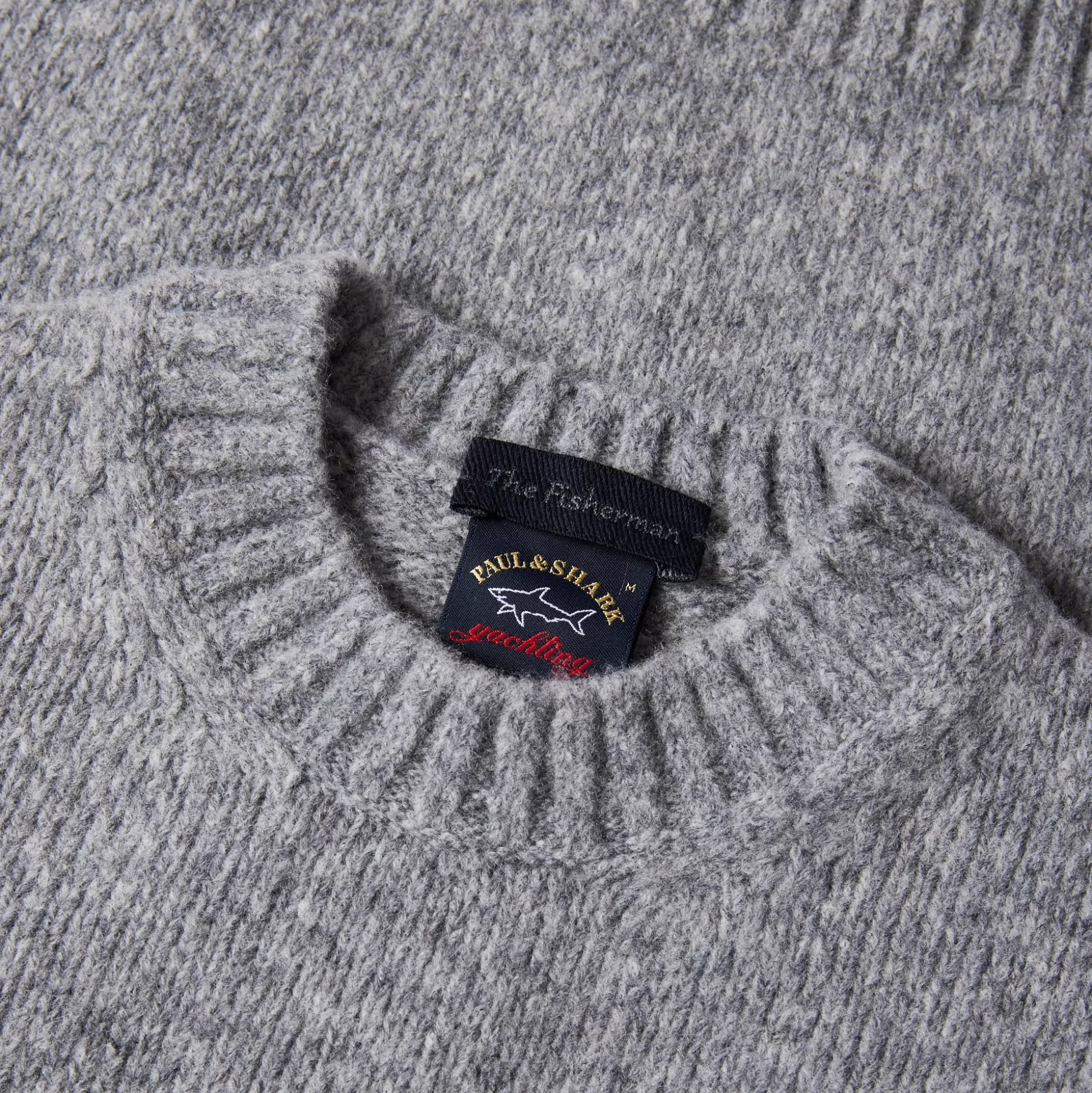 Clearance Henry Bucks PAUL&SHARK Fisherman Wool Crewknit GREY