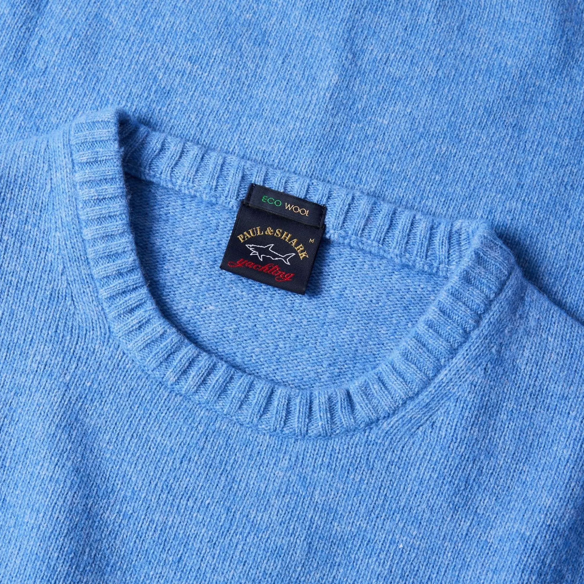 Store Henry Bucks PAUL&SHARK Fisherman Wool Crewknit LIGHT BLUE