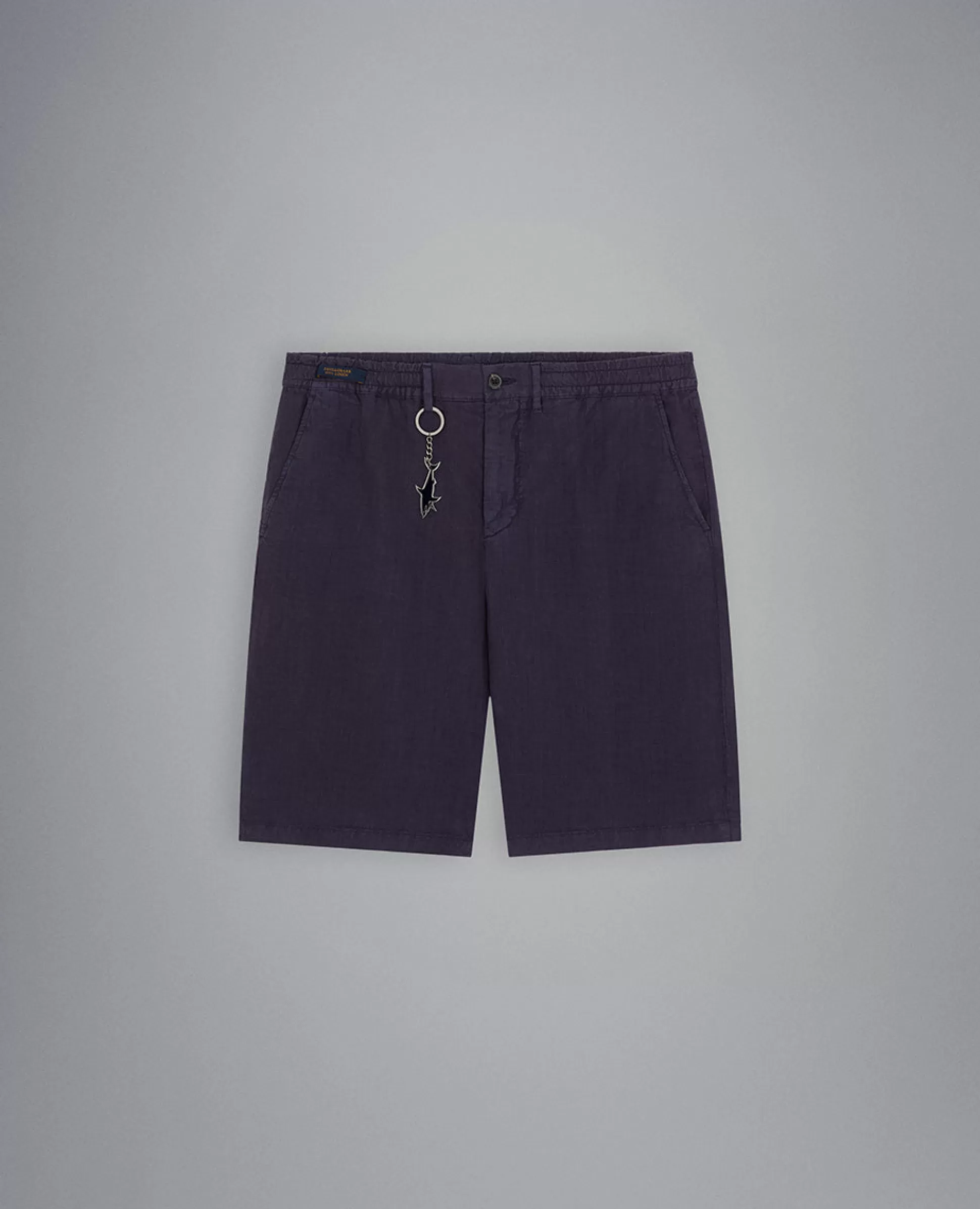 Shop Henry Bucks PAUL&SHARK Linen Drawstring Short NAVY