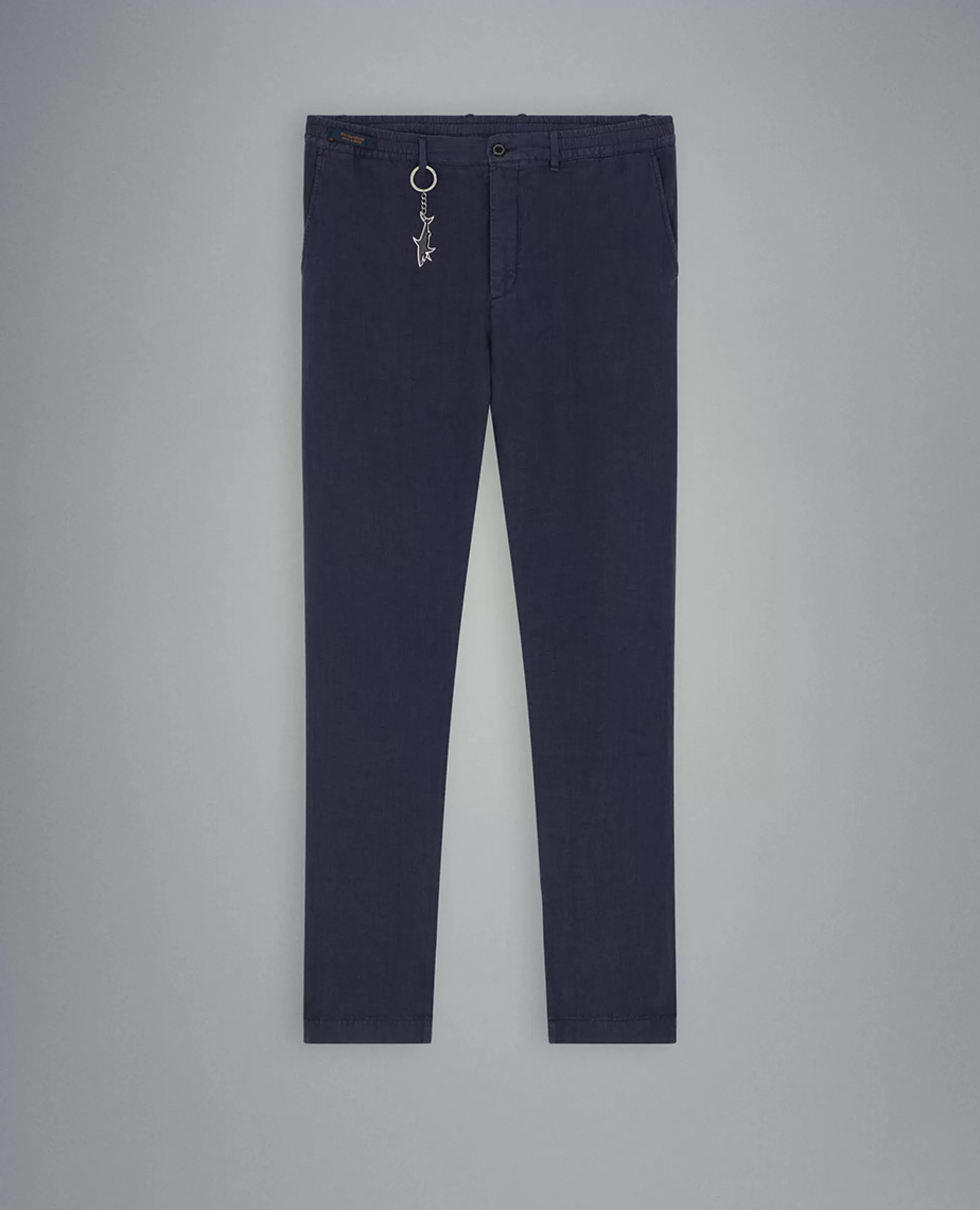 Best Henry Bucks PAUL&SHARK Linen Drawstring Trouser NAVY