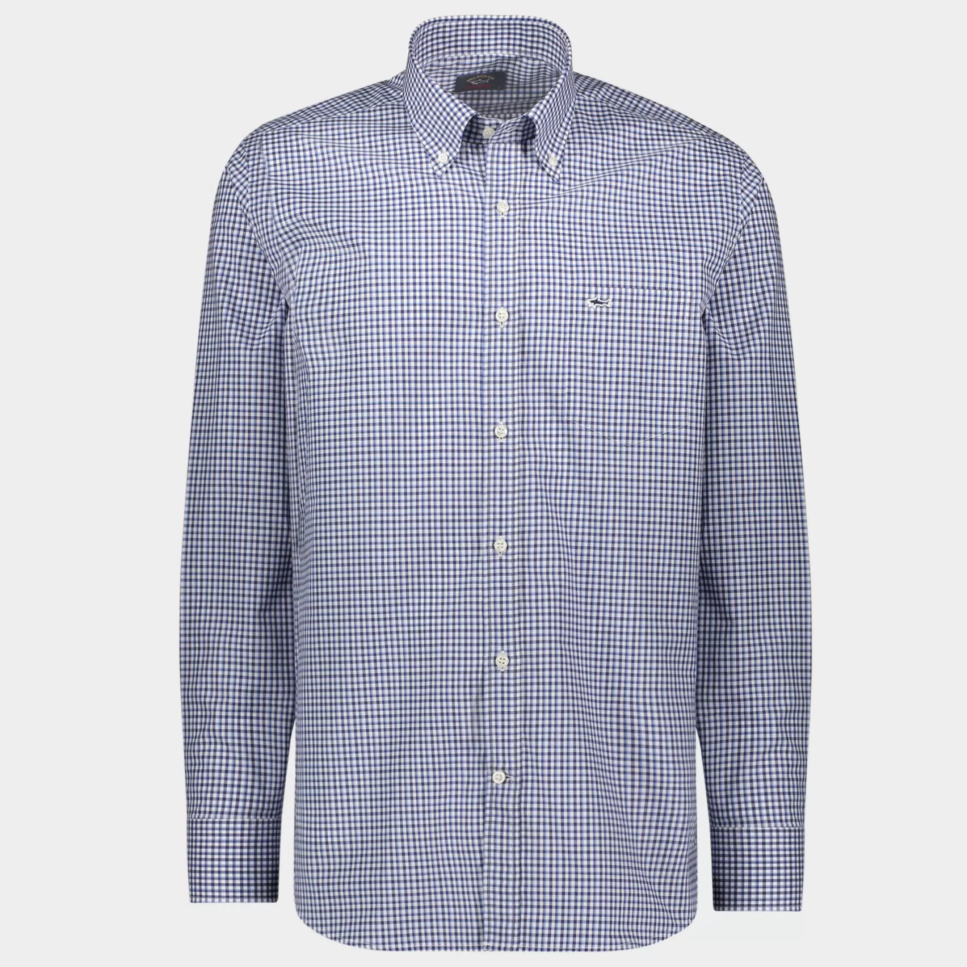 Cheap Henry Bucks PAUL&SHARK Mini Check Shirt NAVY/BLUE/WHITE