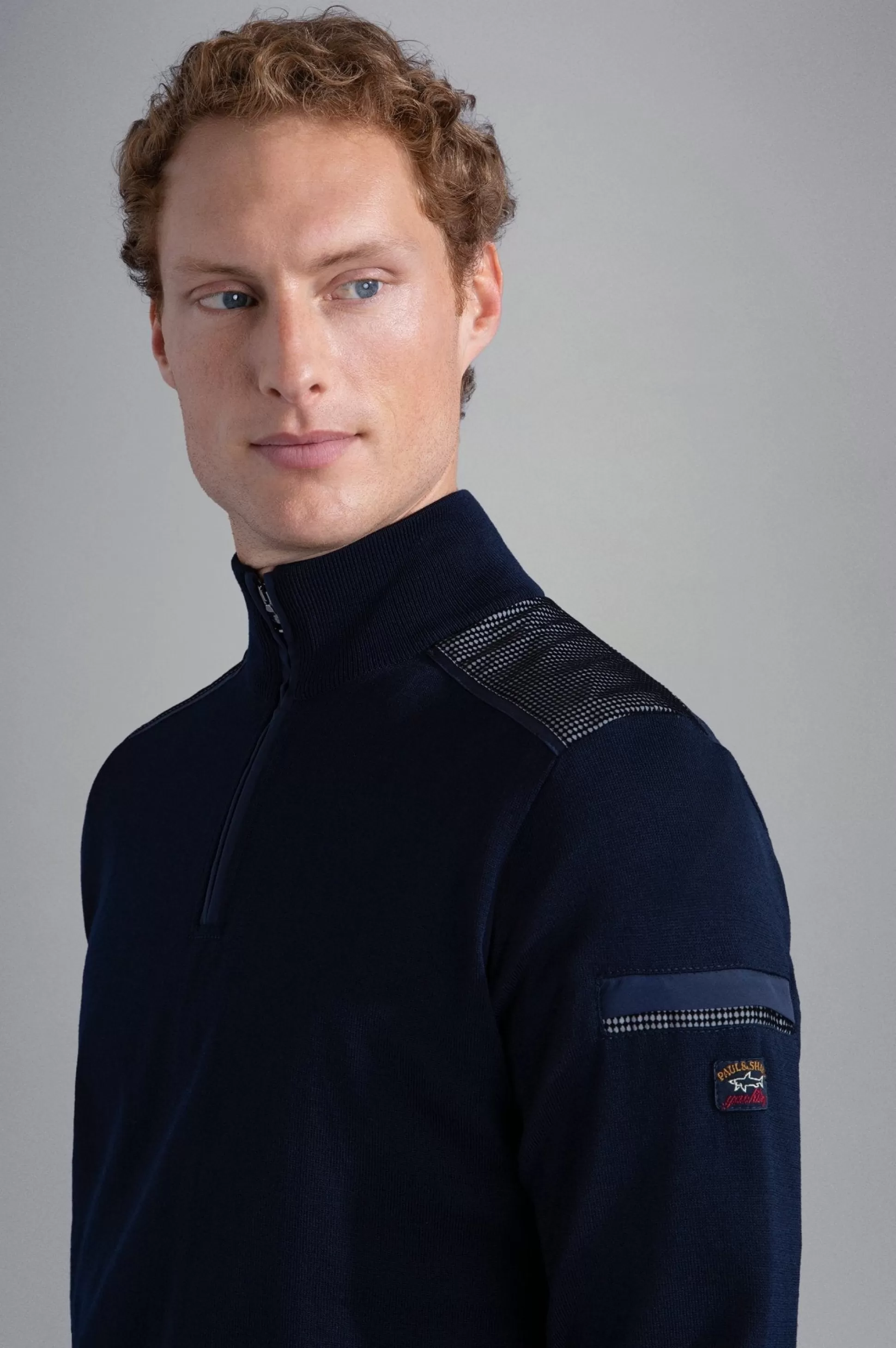 Cheap Henry Bucks PAUL&SHARK X Cooltech 1/4 Zip Crewknit NAVY