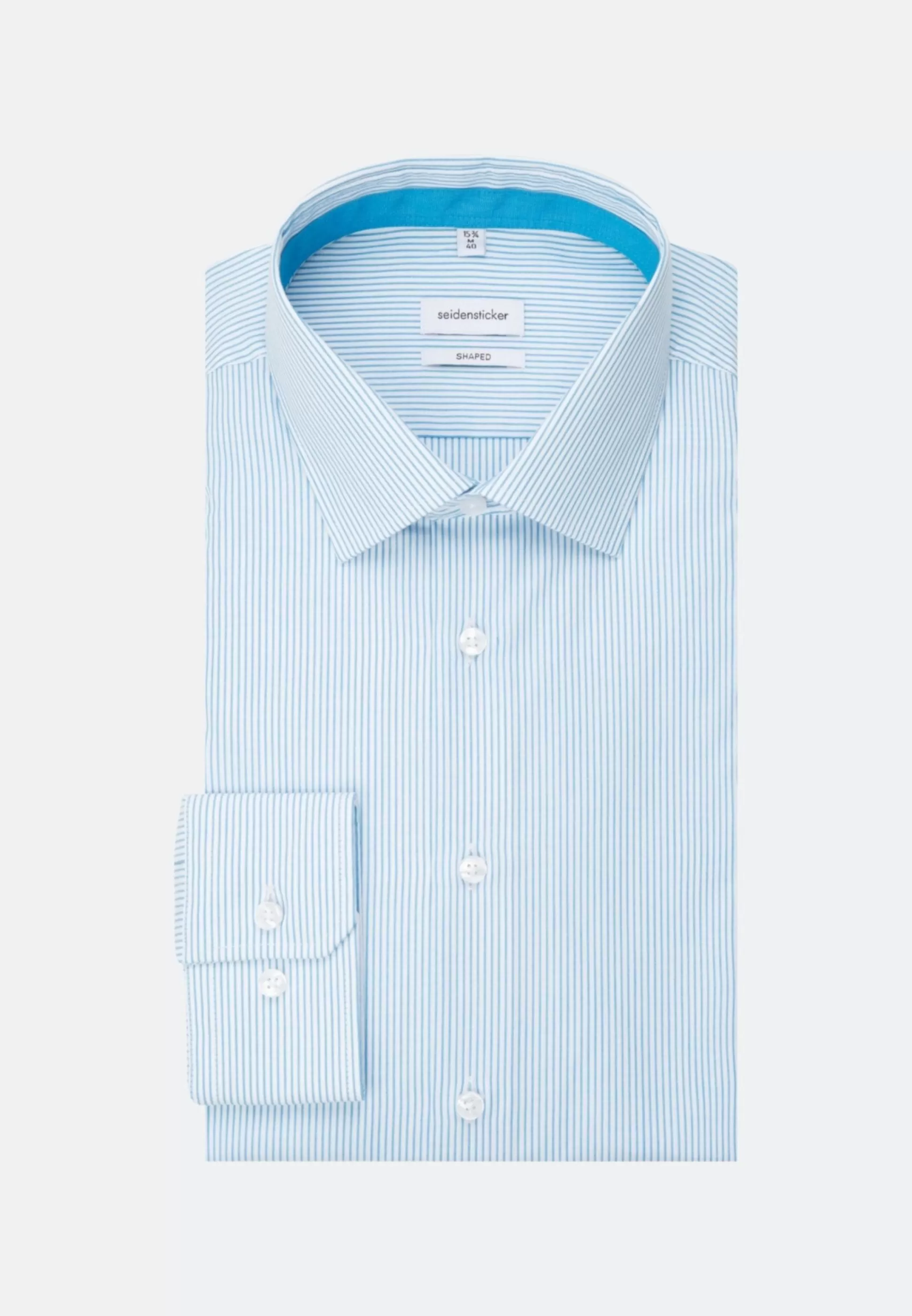 Flash Sale Henry Bucks SEIDENSTICKER Poplin Kent-Collar Shirt BLUE BLUE SC-TAILORED FIT