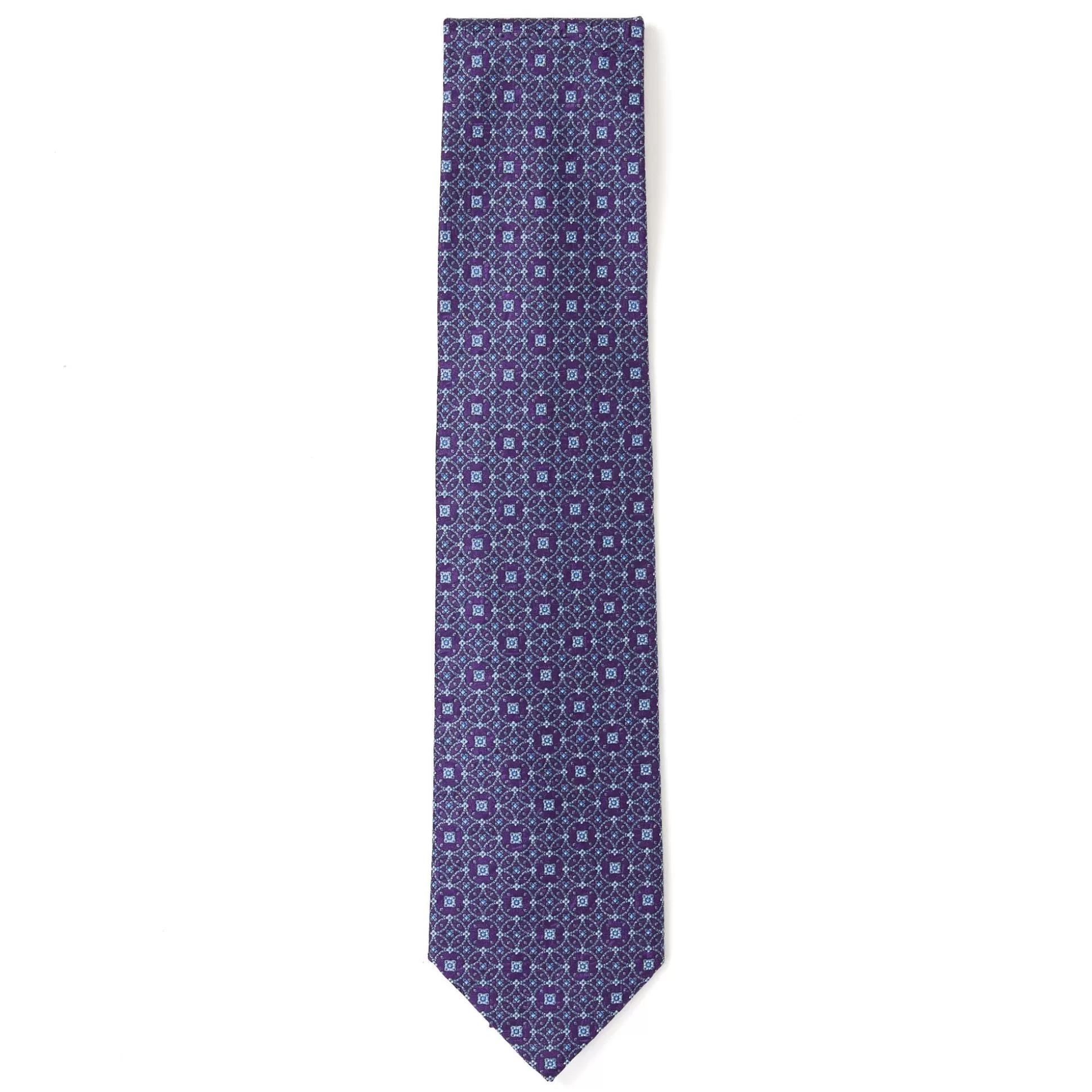 Best Henry Bucks STEFANO RICCI Circle Pattern Tie PURPLE