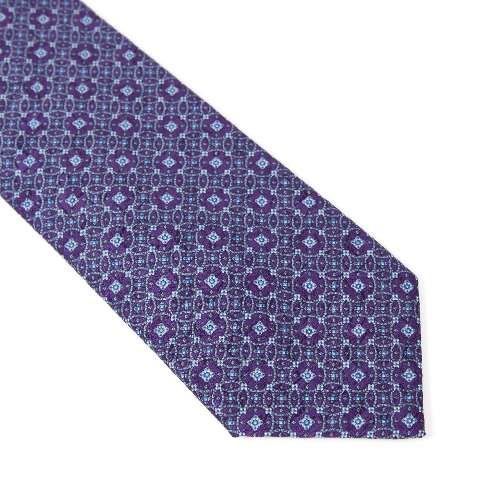 Best Henry Bucks STEFANO RICCI Circle Pattern Tie PURPLE