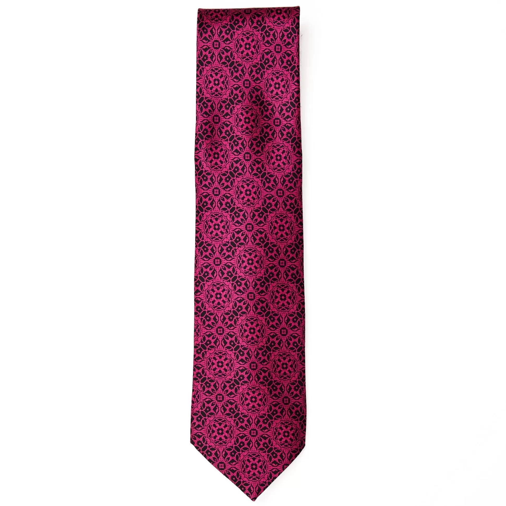 New Henry Bucks STEFANO RICCI Luxury Hand Made Silk Tie DARK PINK