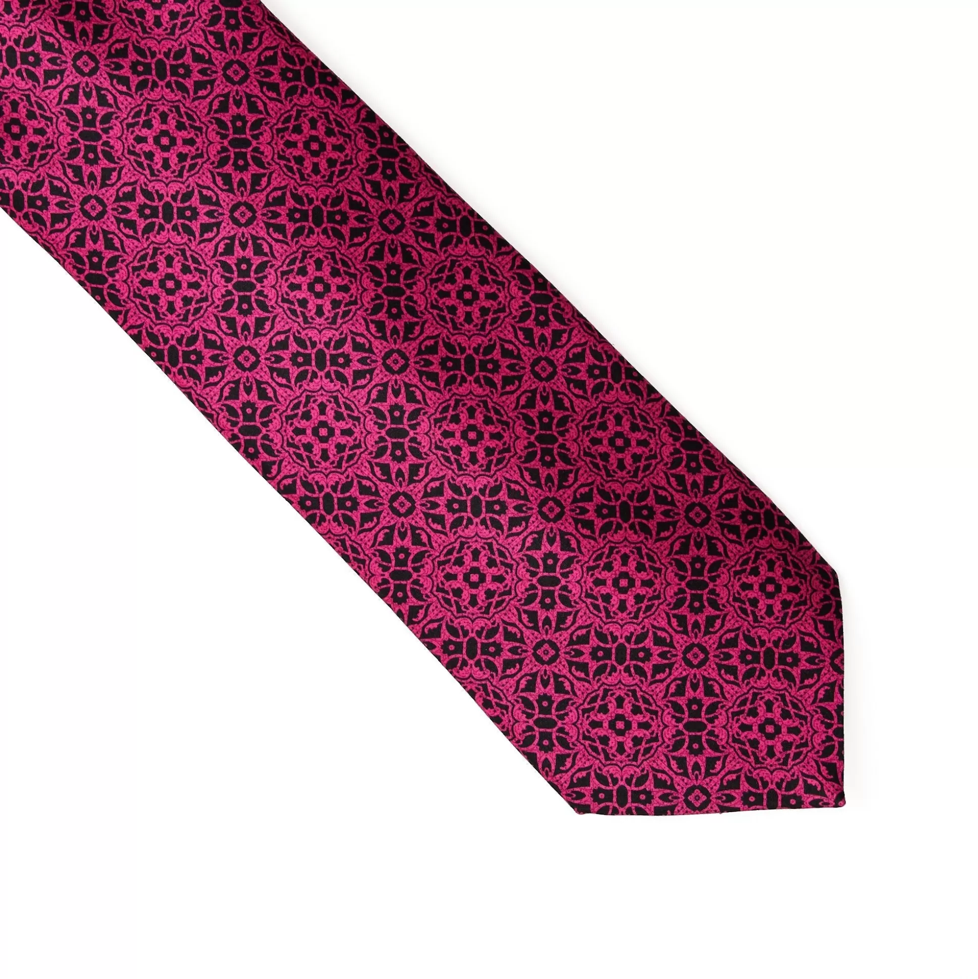 New Henry Bucks STEFANO RICCI Luxury Hand Made Silk Tie DARK PINK