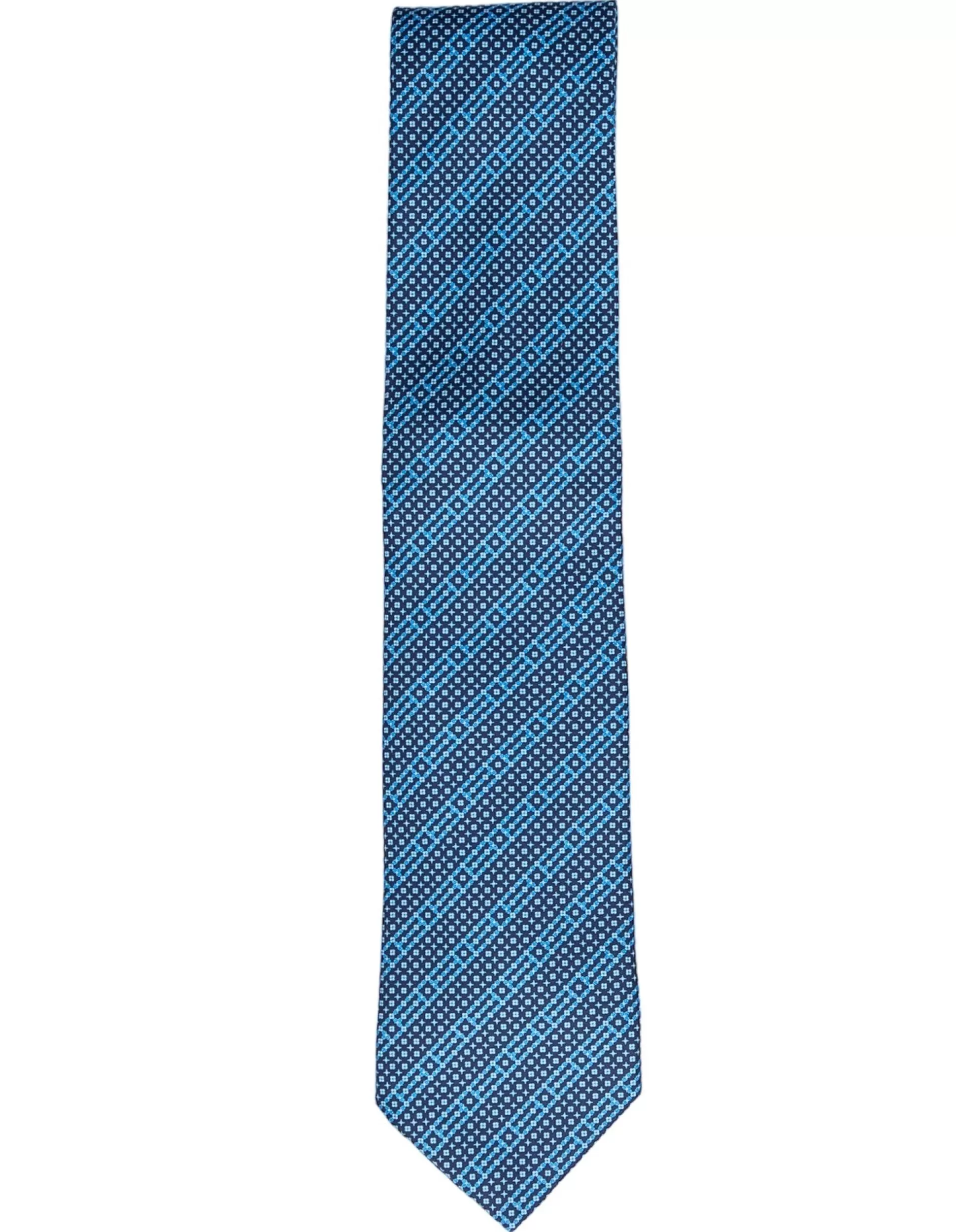 Shop Henry Bucks STEFANO RICCI Silk Tie & Pocket Square Set BLUE/LIGHT BLUE