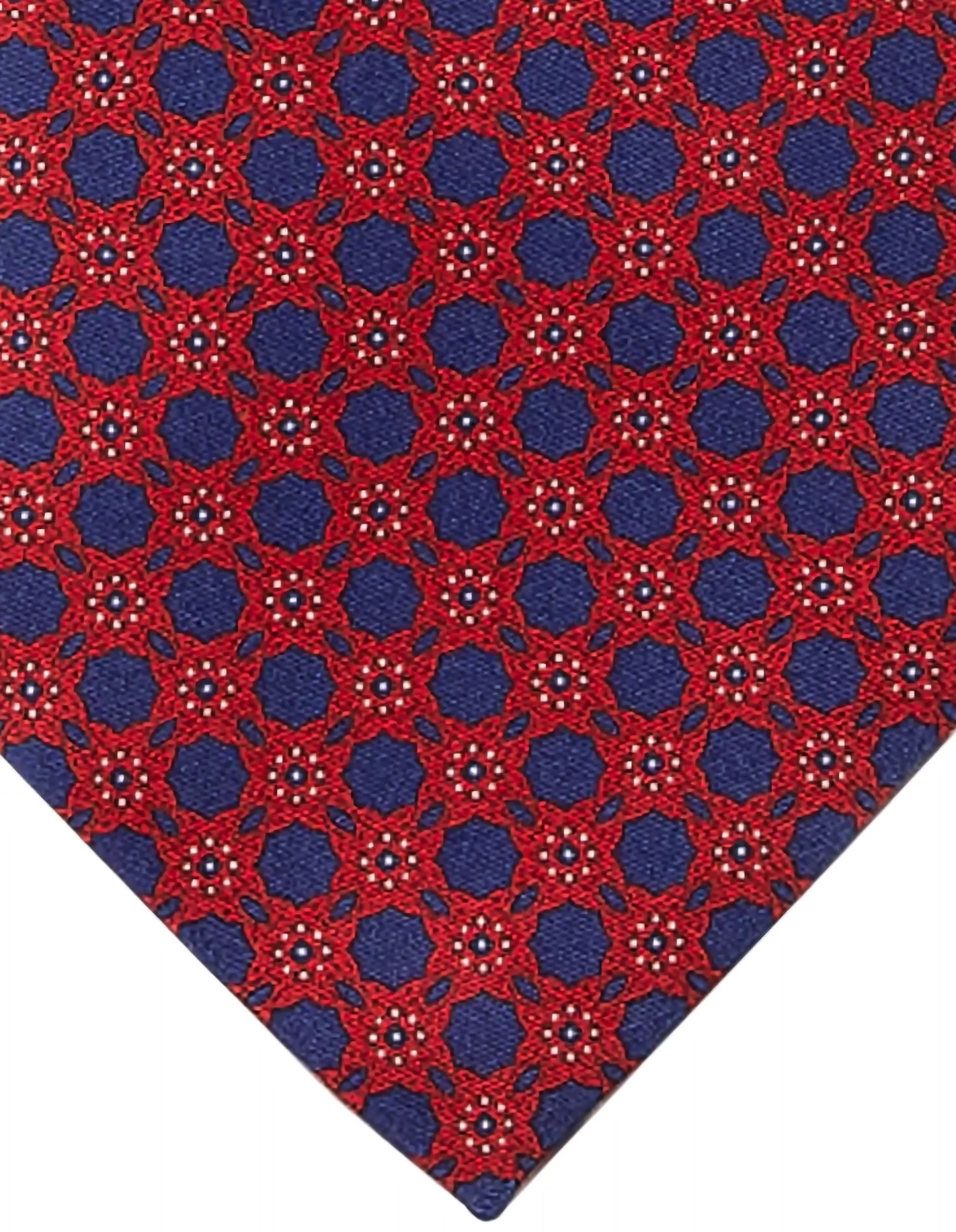 Flash Sale Henry Bucks STEFANO RICCI Silk Tie & Pocket Square Set RED/BLUE