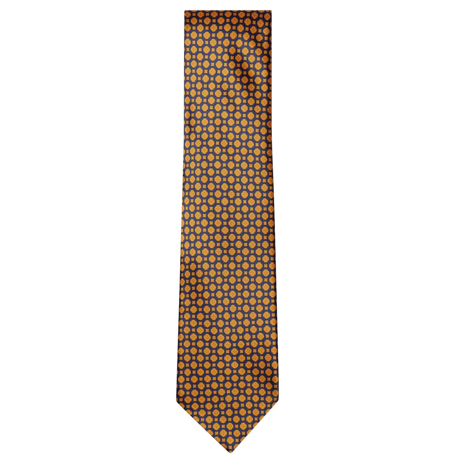 Outlet Henry Bucks STEFANO RICCI Silk Tie BLACK YELLOW