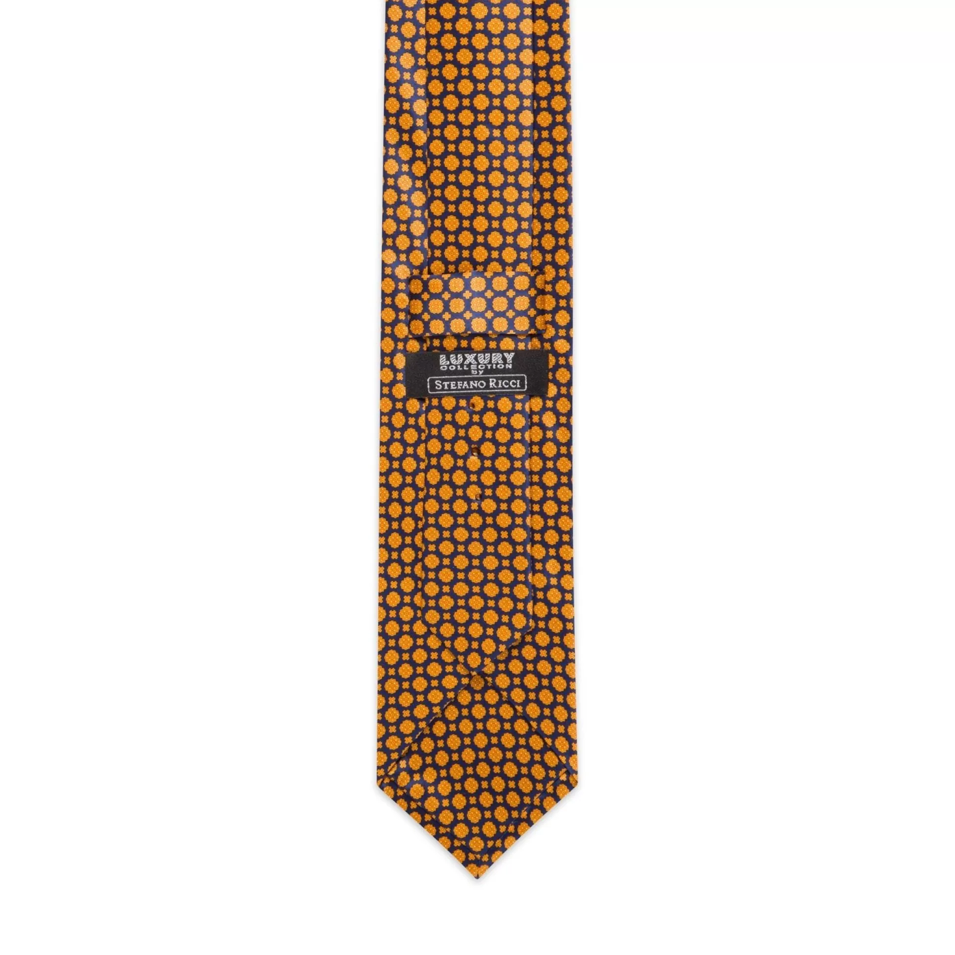 Outlet Henry Bucks STEFANO RICCI Silk Tie BLACK YELLOW