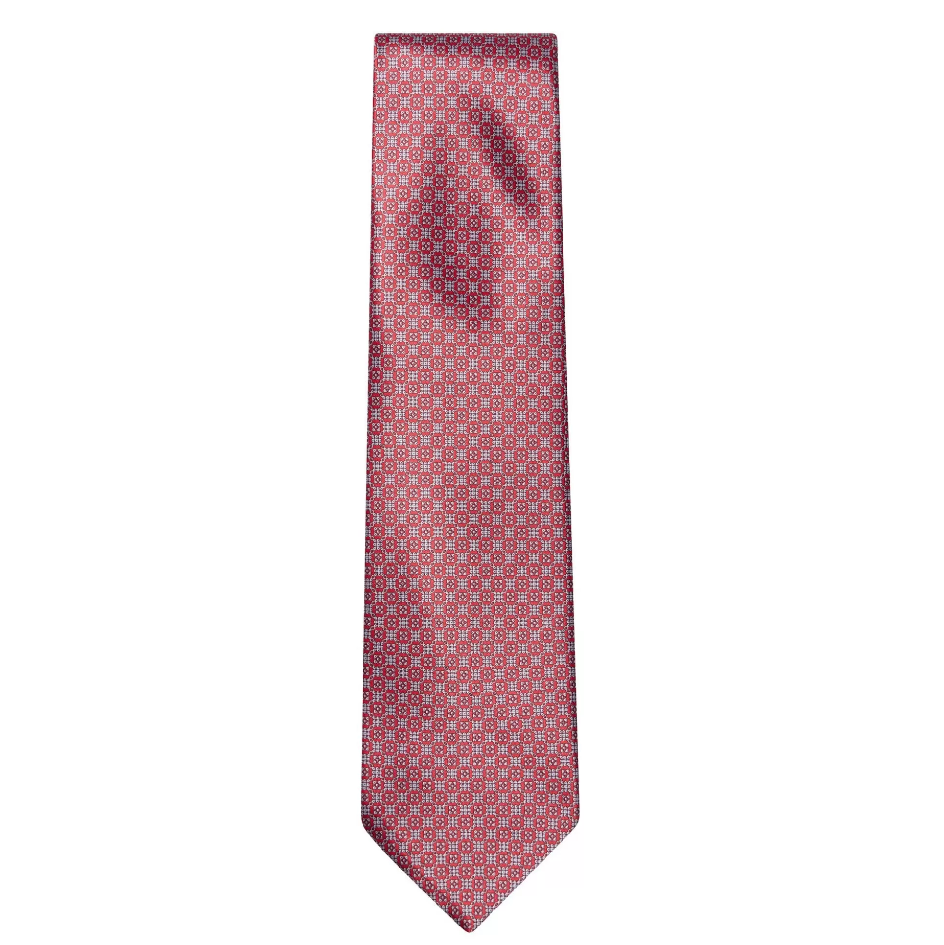 Outlet Henry Bucks STEFANO RICCI Silk Tie RED/GREY