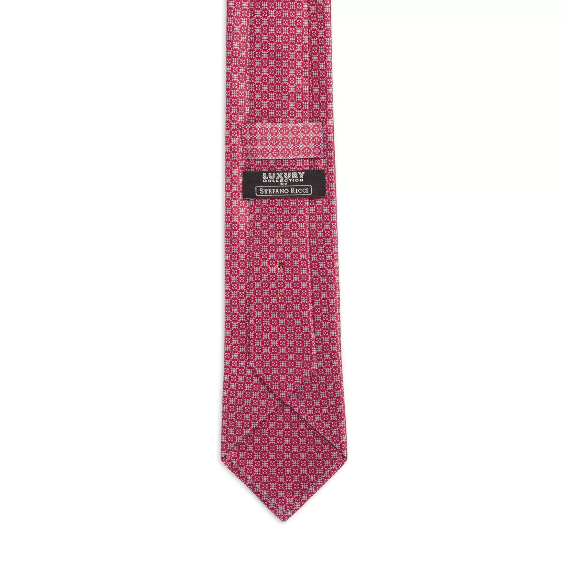 Outlet Henry Bucks STEFANO RICCI Silk Tie RED/GREY