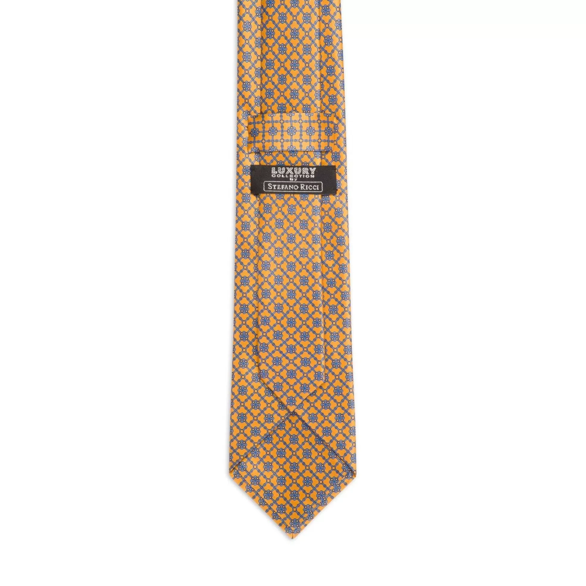 Fashion Henry Bucks STEFANO RICCI Silk Tie YELLOW/BLUE