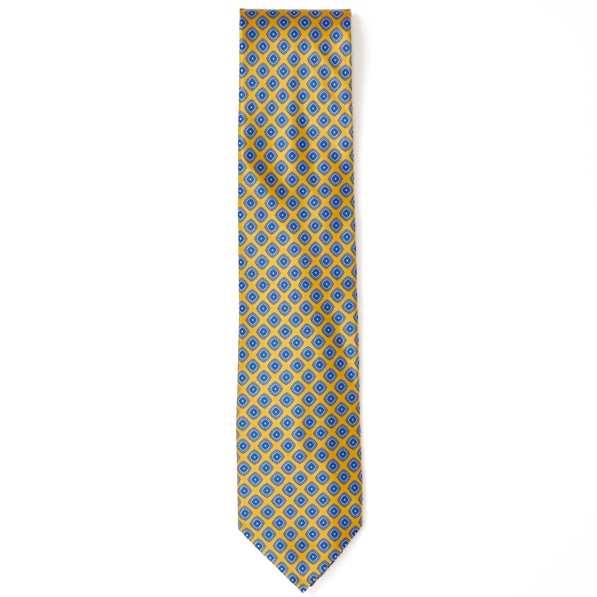 Best Sale Henry Bucks STEFANO RICCI Square Pattern Tie BLUE/YELLOW