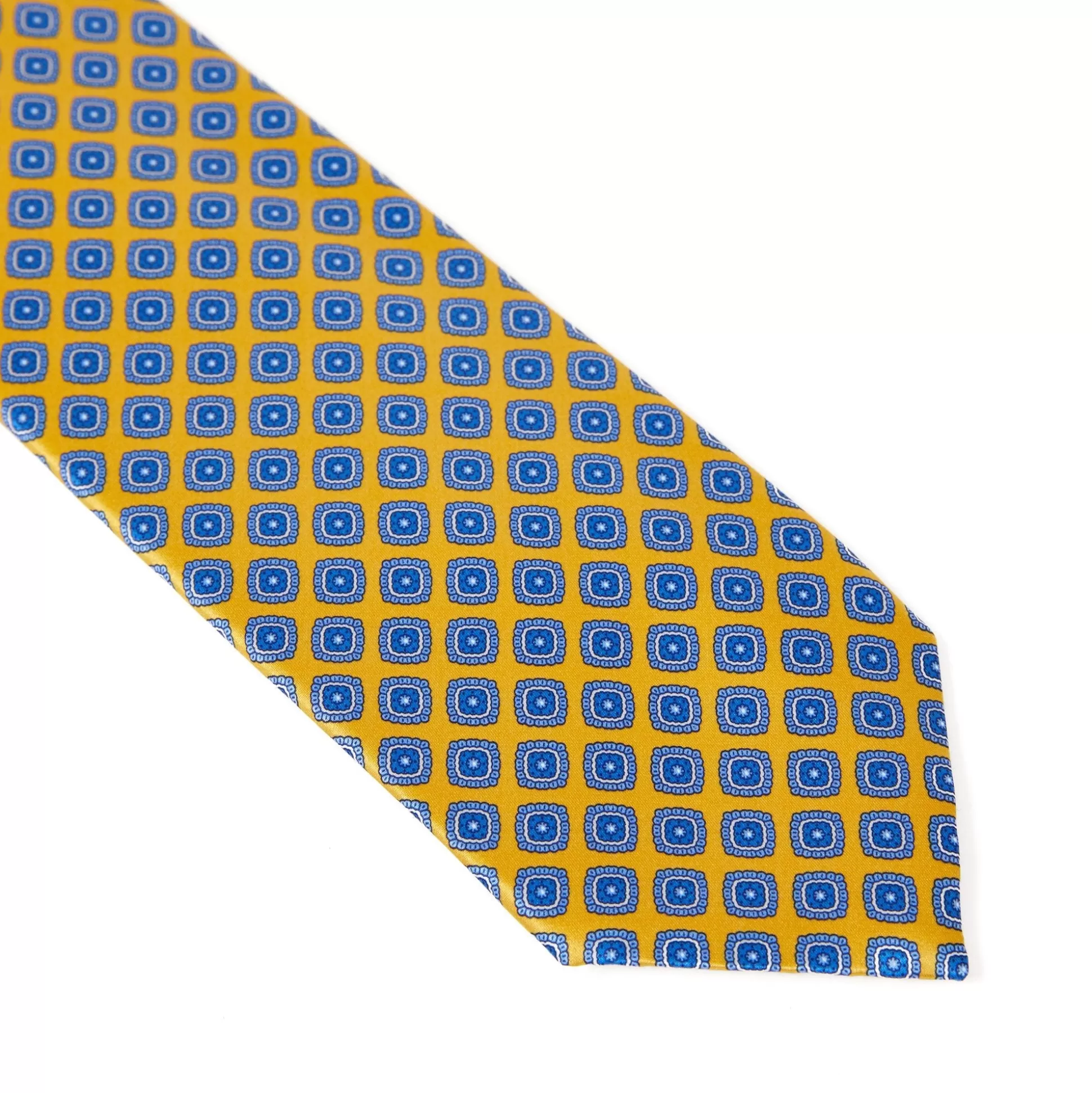 Best Sale Henry Bucks STEFANO RICCI Square Pattern Tie BLUE/YELLOW