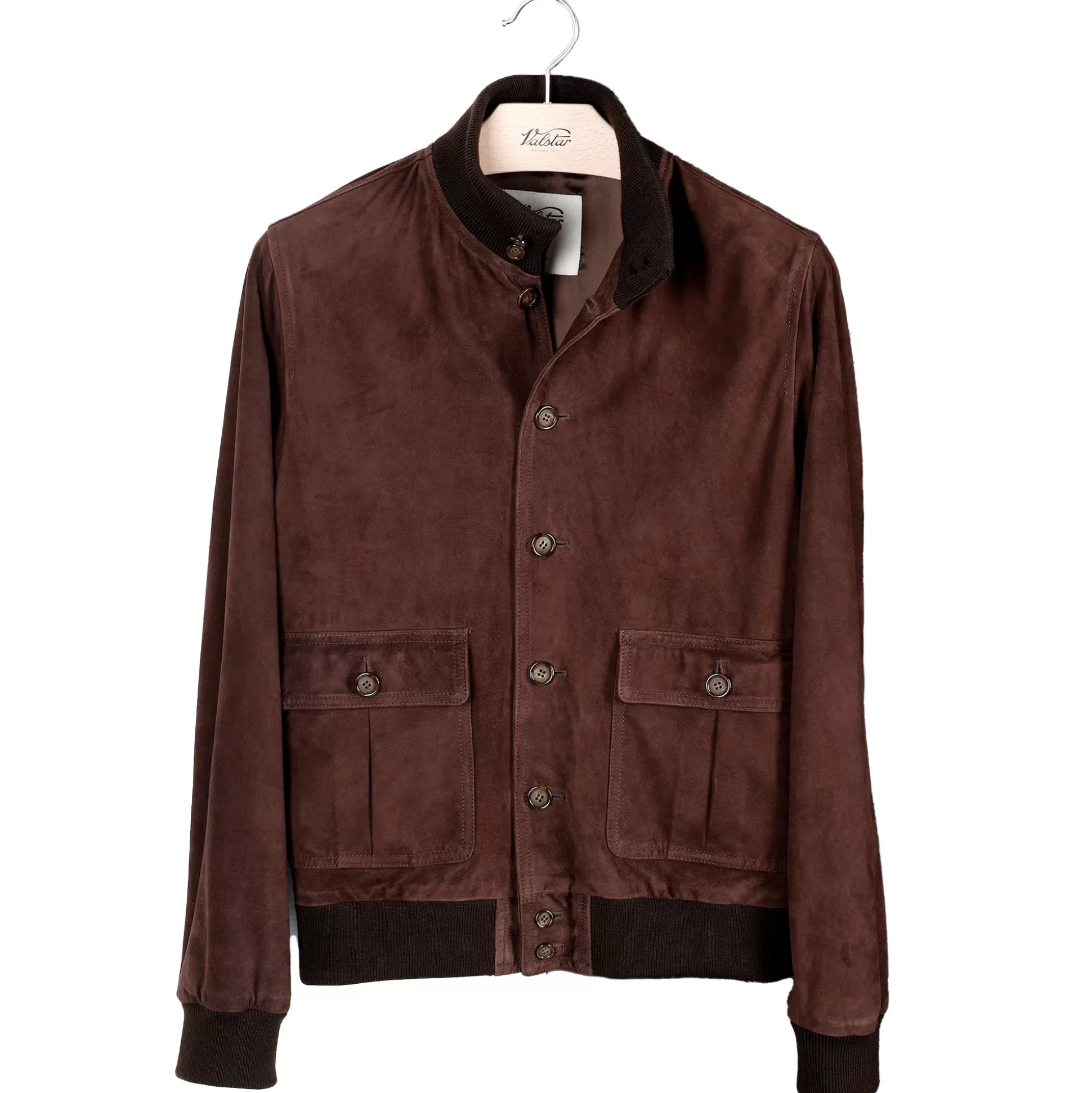 Shop Henry Bucks VALSTAR Lined Suede Jacket CAFFE