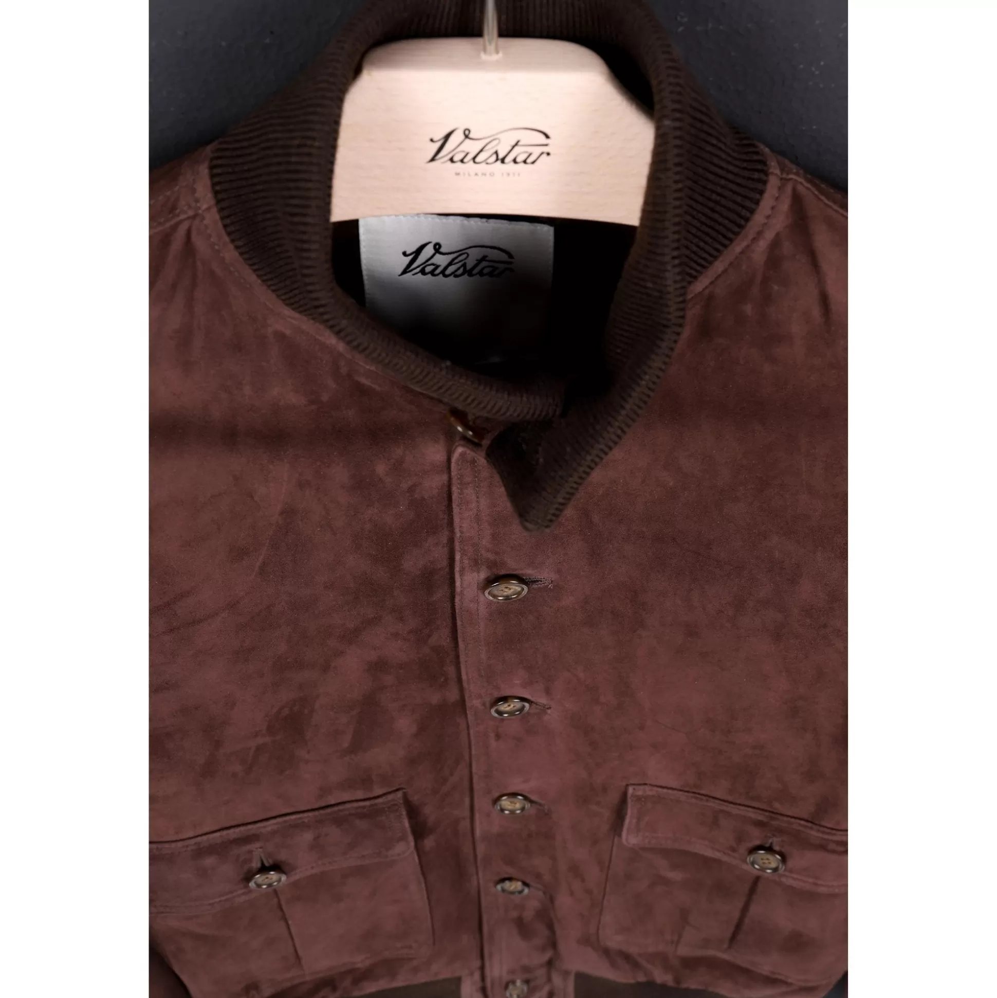 Shop Henry Bucks VALSTAR Lined Suede Jacket CAFFE